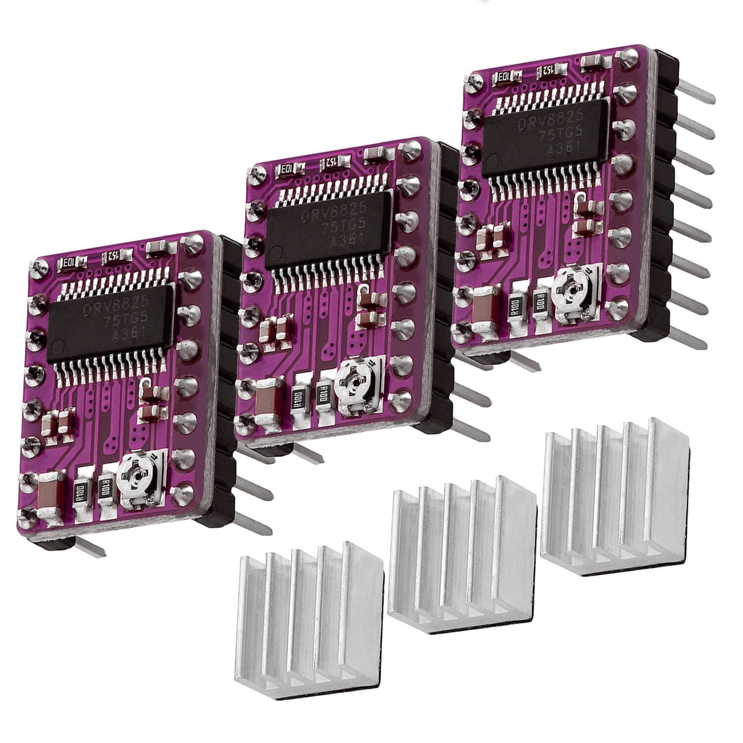 DRV8825 Schrittmotor-Treiber-Modul mit Kühlkörper, z.B. für RAMPS 1.4, CNC-Shield, 3D Drucker, Prusa Mendel - AZ-Delivery
