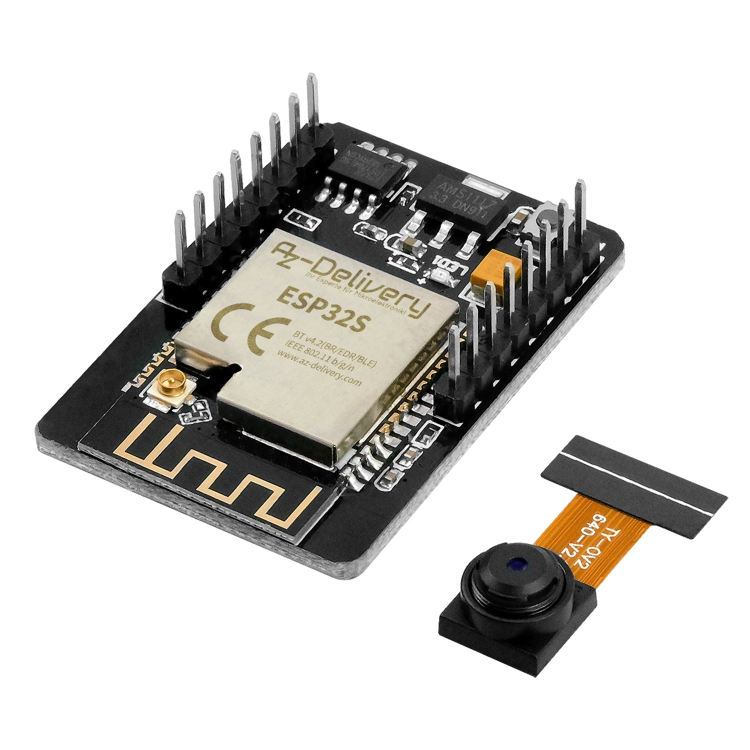 ESP32-Cam camera module (ESP32 Wifi/Bluetooth module including camera)  compatible with Arduino