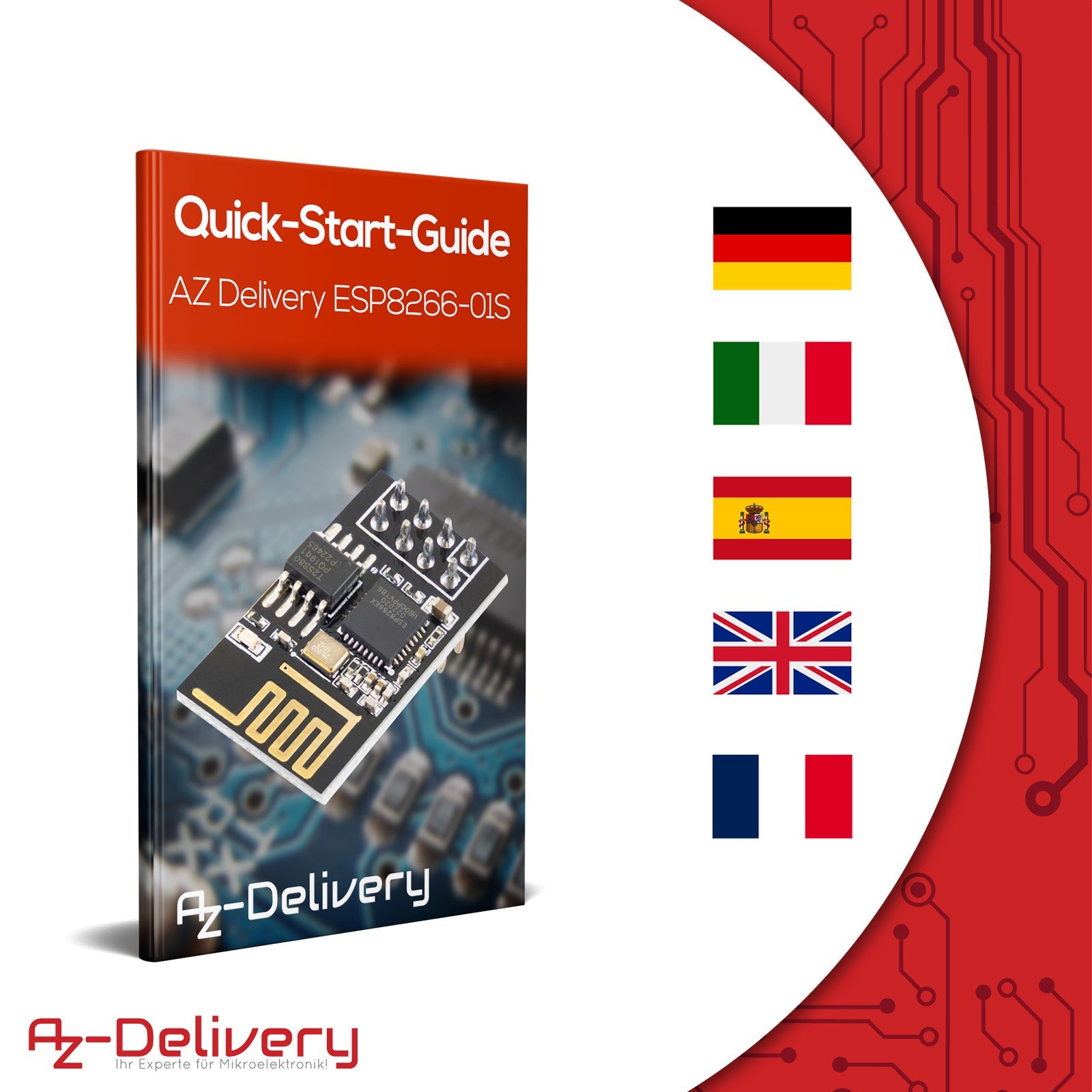 esp8266 ESP-01S WLAN WiFi Modul für Raspberry Pi - AZ-Delivery