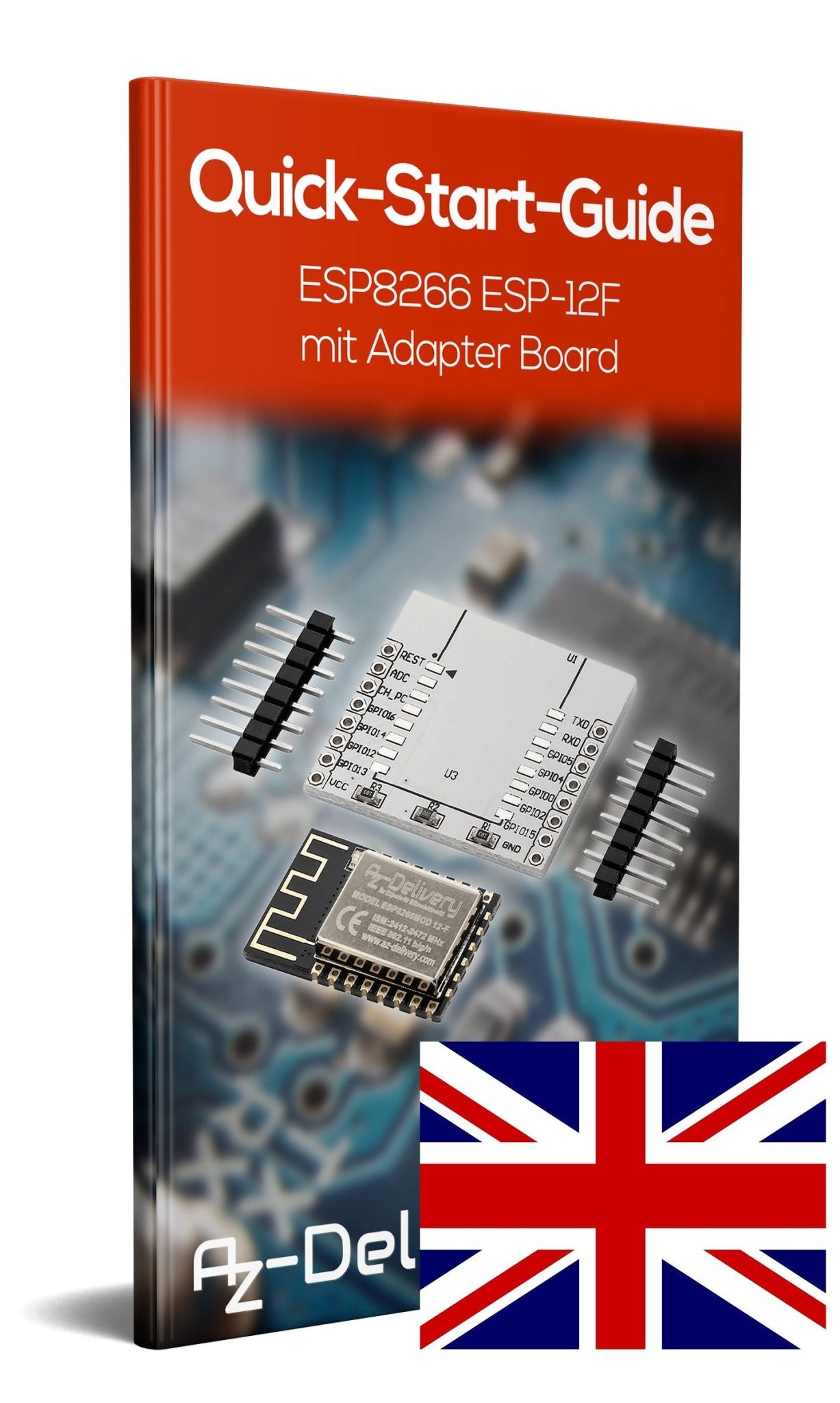 ESP8266 ESP-12F verbesserte Version zu ESP-12E, Wireless remote serielles WLAN WIFI Modul für Raspberry Pi und Mikrocontroller mit gratis Adapter Board! - AZ-Delivery