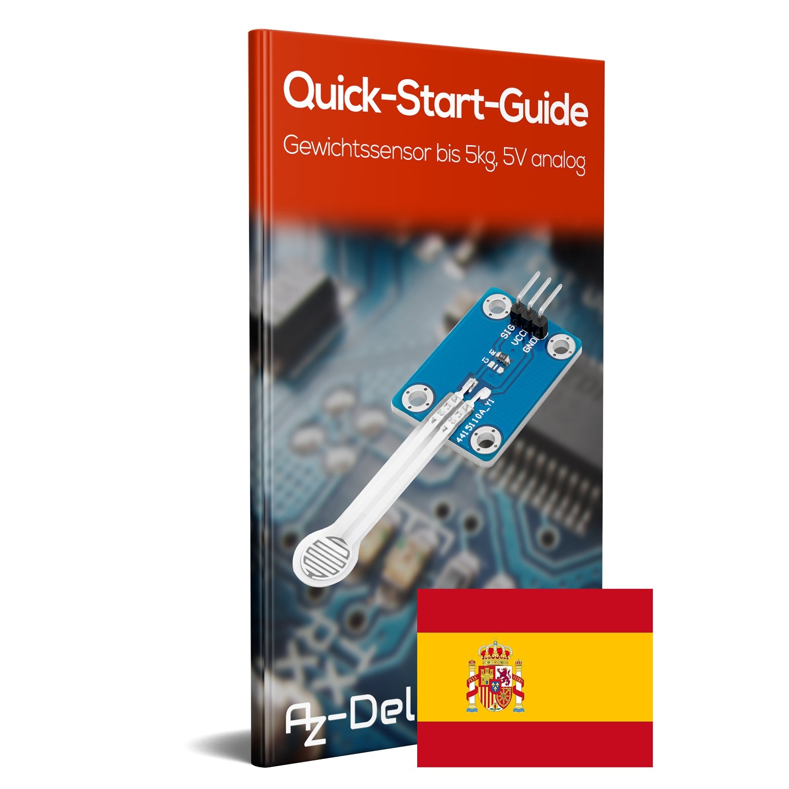 Flexibler Dünnfilm Drucksensor 3,3 / 5V Analog | Druckerkennung | Präziser Kraftsensor zur Erkennung von Druck / Widerstand - AZ-Delivery