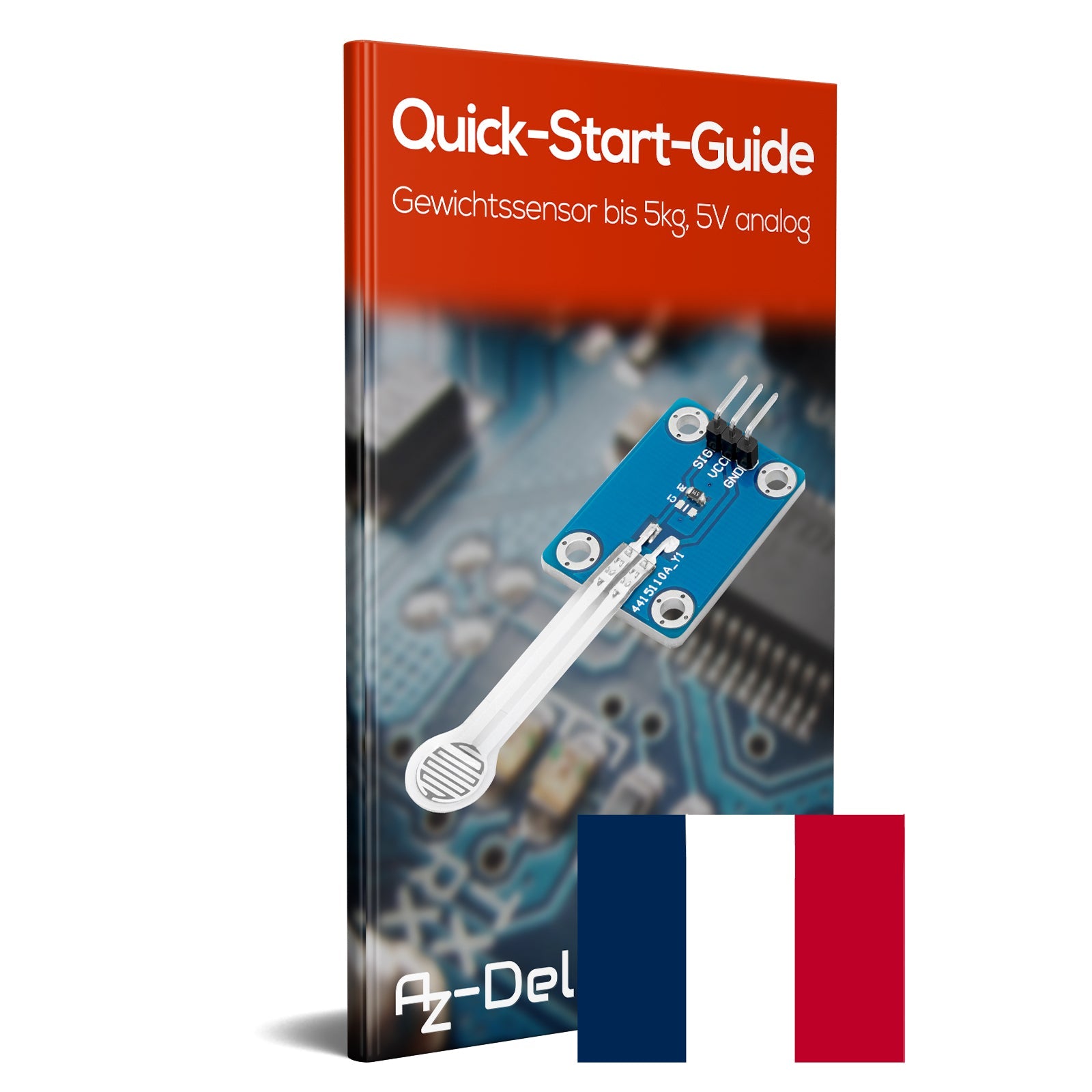 Flexibler Dünnfilm Drucksensor 3,3 / 5V Analog | Druckerkennung | Präziser Kraftsensor zur Erkennung von Druck / Widerstand - AZ-Delivery