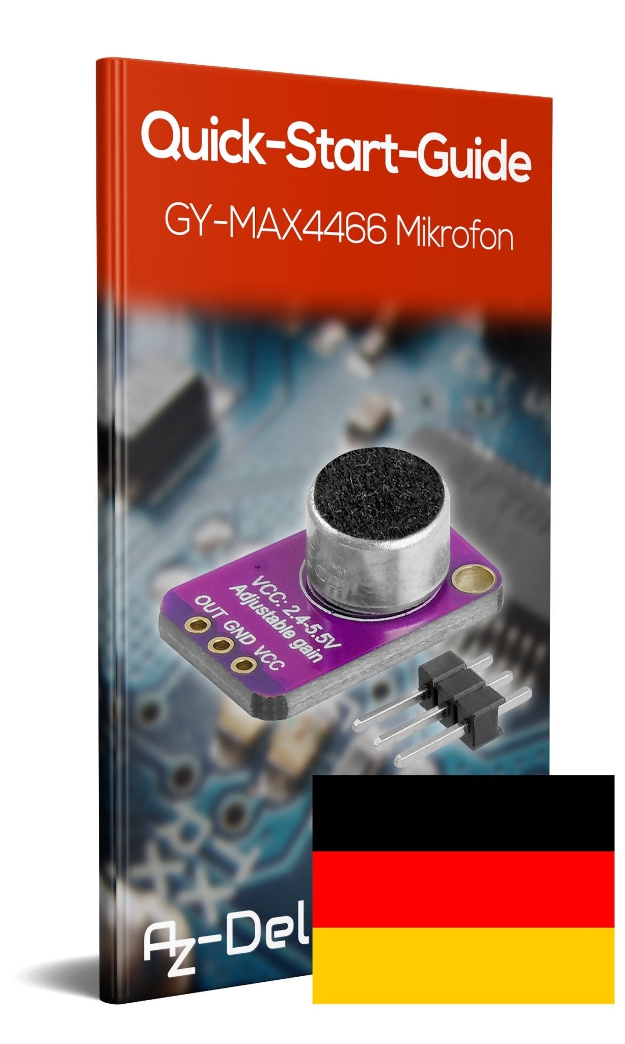 GY-MAX4466 Elektret Mikrofon, Verstärker Breakout Sensor - kompatibel mit Raspberry Pi - AZ-Delivery