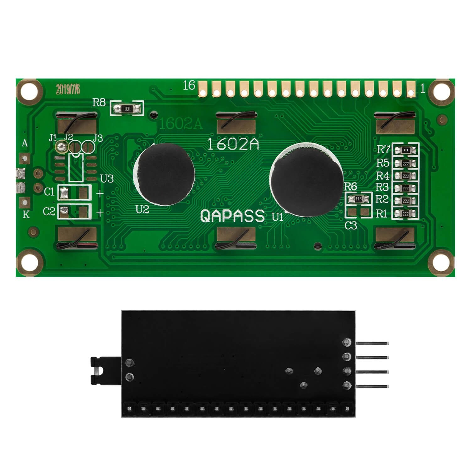 HD44780 1602 LCD Modul Display Bundle mit I2C Schnittstelle 2x16 Zeichen kompatibel mit Arduino und Raspberry Pi - AZ-Delivery