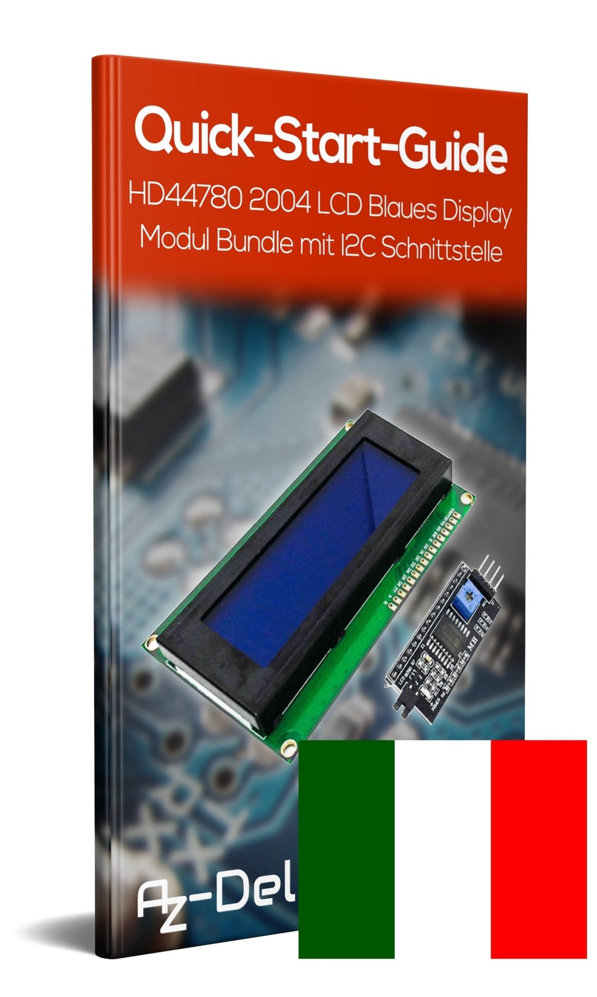 HD44780 2004 LCD Display Bundle 4x20 Zeichen mit I2C Schnittstelle Blau - AZ-Delivery