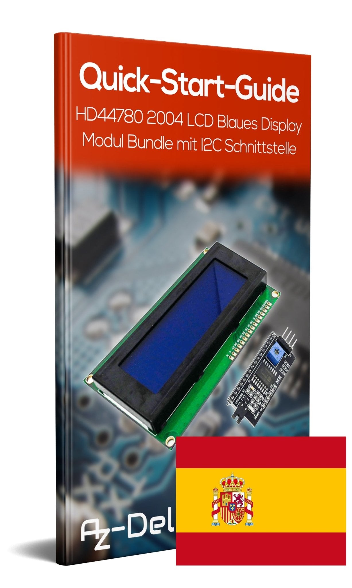 HD44780 2004 LCD Display Bundle 4x20 Zeichen mit I2C Schnittstelle Blau - AZ-Delivery