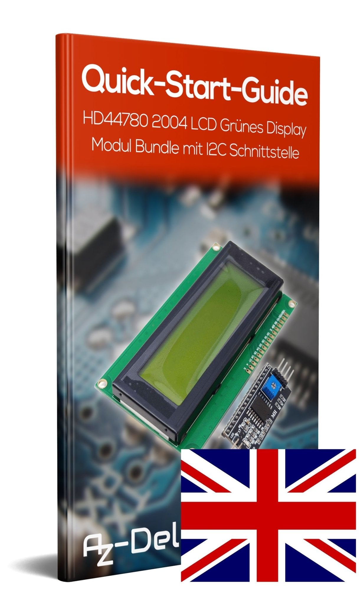 HD44780 2004 LCD Display Bundle 4x20 Zeichen mit I2C Schnittstelle Grün - AZ-Delivery