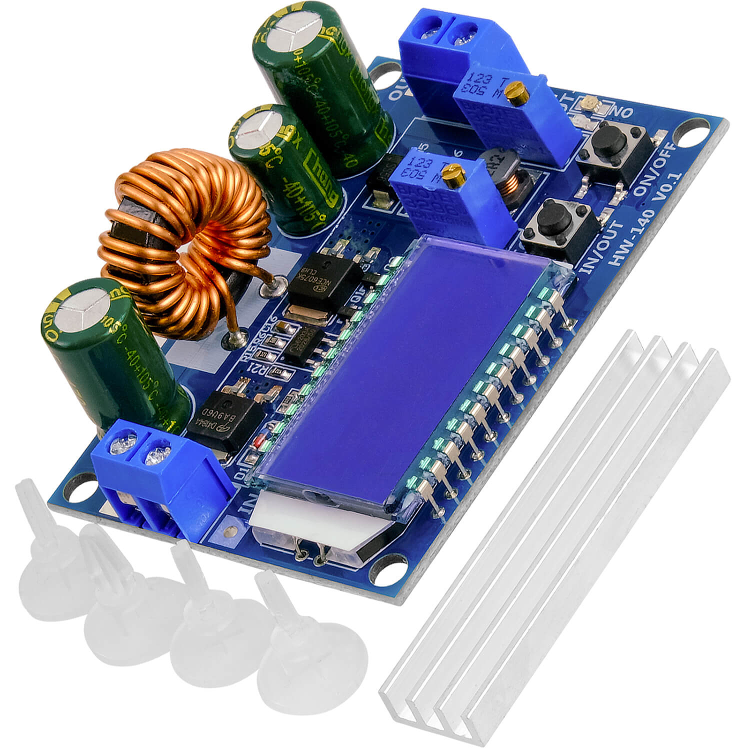 Yizhet 5-pack Buck-converter, DC naar DC-converter, hoogrenderende spanningsregelaar, 5,3-40V Yizhet 5-pack Buck-converter, DC naar DC-converter, hoogrenderende spanningsregelaar, 5,3-40V