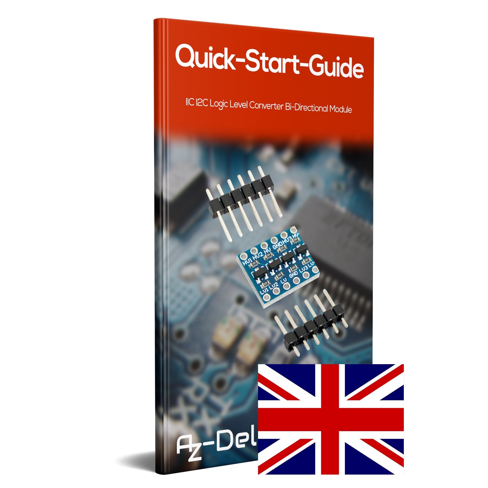 IOT 4 Kanal IIC I2C Premium Pegelwandler | Bi-direktionales Modul 5V zu 3.3V | Kompatibel mit Arduino und Raspberry - AZ-Delivery