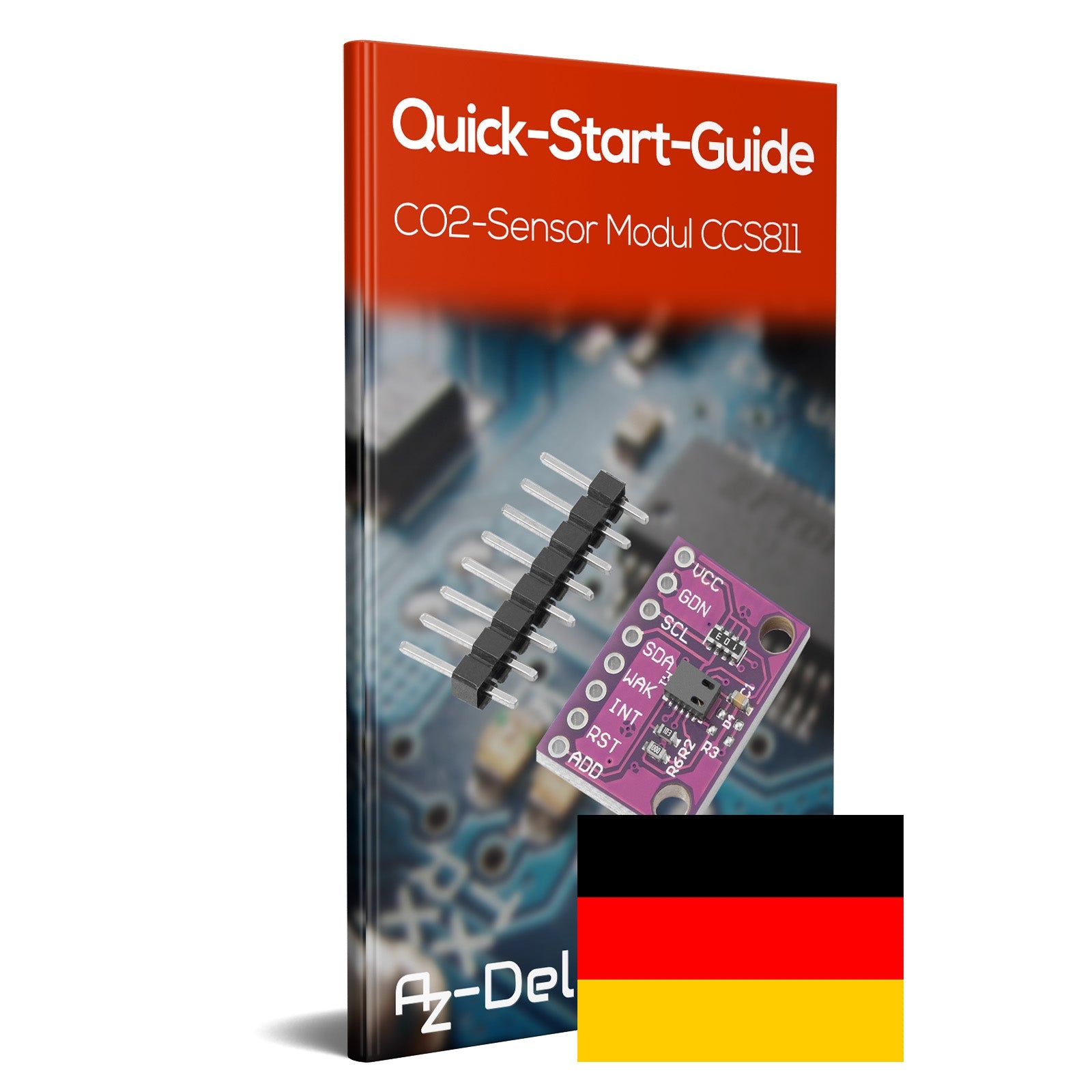 Kohlendioxid-Gassensor Metalloxid CCS811 Sensor mit hochempfindlichem On-Board-Detektionssensormodul für die Luftqualität - AZ-Delivery