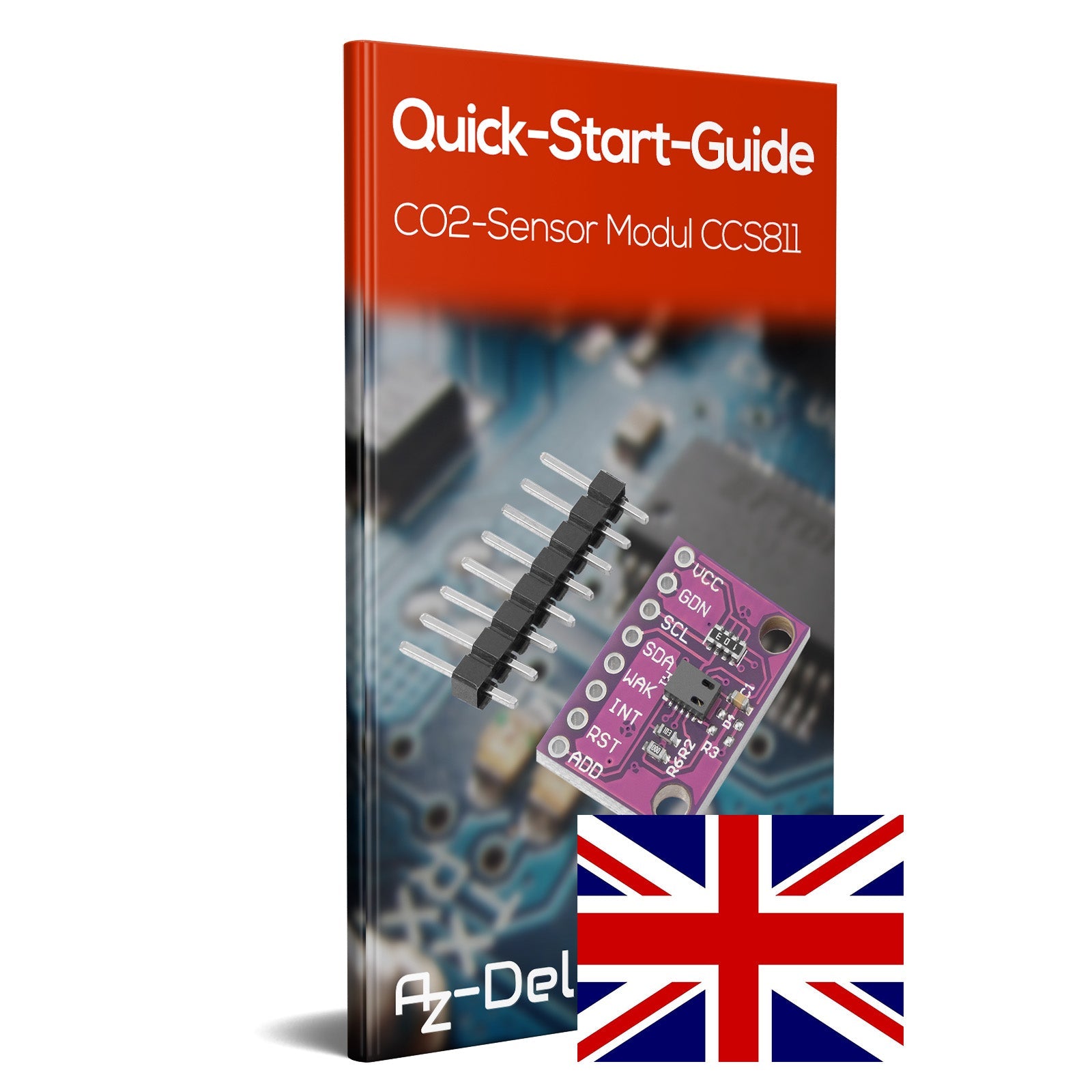 Kohlendioxid-Gassensor Metalloxid CCS811 Sensor mit hochempfindlichem On-Board-Detektionssensormodul für die Luftqualität - AZ-Delivery