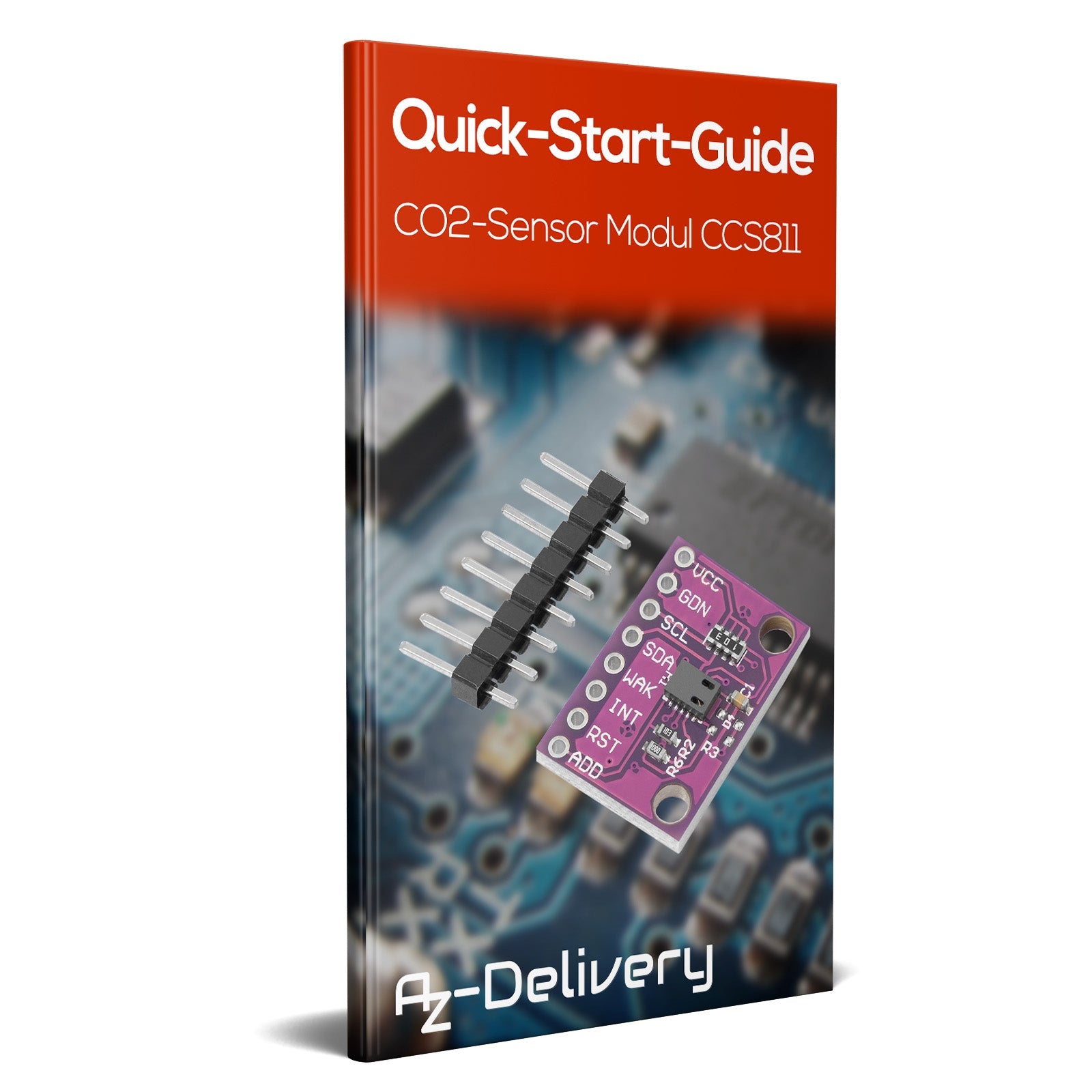 Kohlendioxid-Gassensor Metalloxid CCS811 Sensor mit hochempfindlichem On-Board-Detektionssensormodul für die Luftqualität - AZ-Delivery