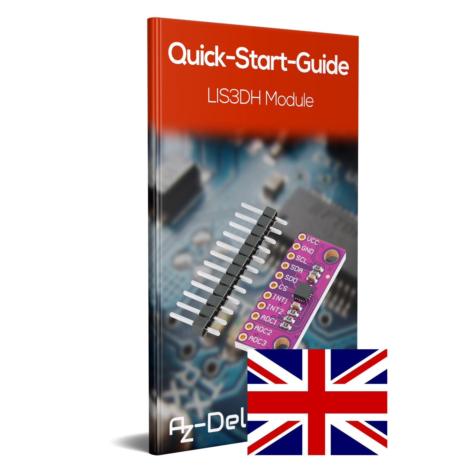LIS3DH Triaxial-Beschleunigungssensor Modul, Low Power Board mit I2C und SPI und Spannung von 1,71 V bis 3,6 V - AZ-Delivery