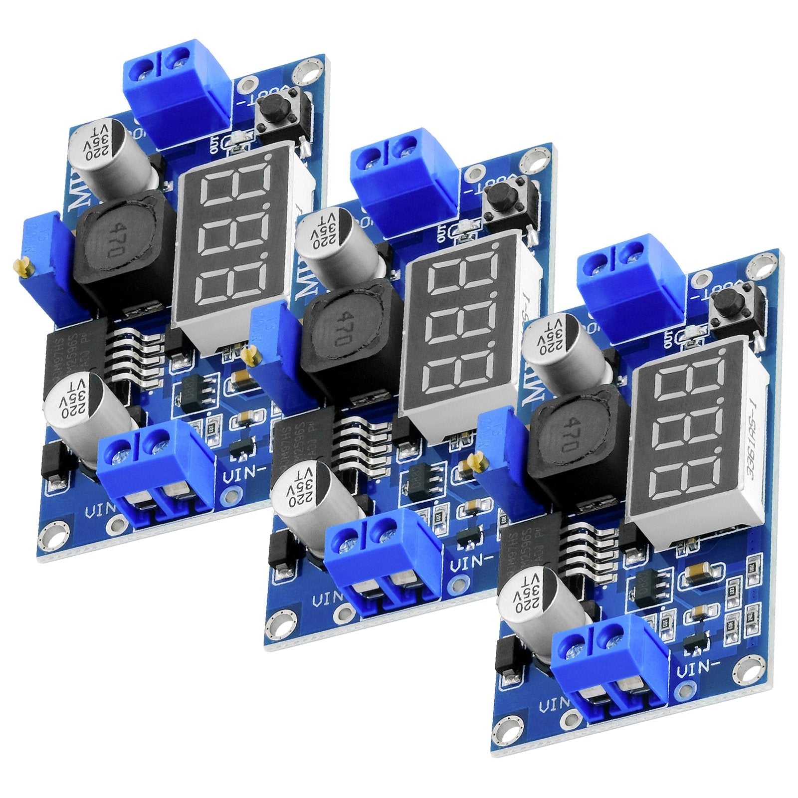 LM2596S Step-down DC-DC Buck Converter mit 3-stelliger Digitalanzeige - AZ-Delivery