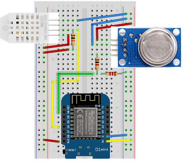 Luftüberwachung mit ESP8266 D1 Mini und Sensoren - AZ-Delivery
