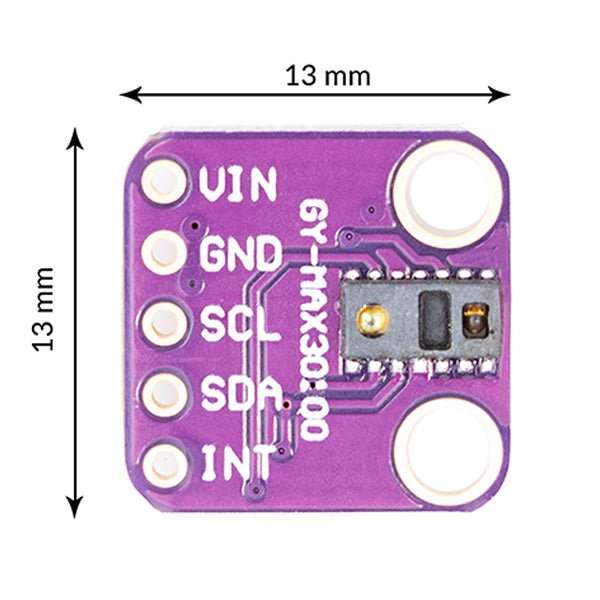 MAX30100 Breakout Board - Integrierte Pulsoximetrie und Herzfrequenzsensor-Lösung, kompatibel mit Arduino und Raspberry Pi - AZ-Delivery
