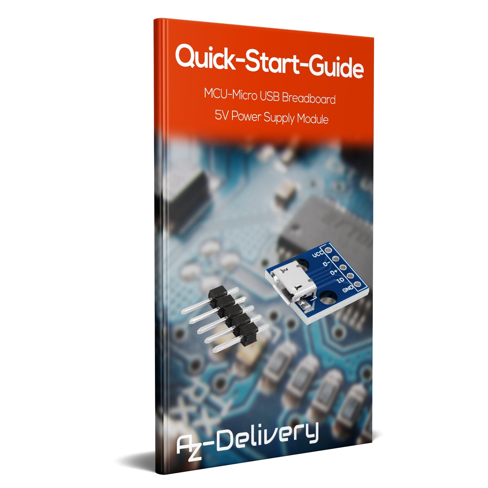 Micro-USB-Anschlussbuchse | USB-Stromversorgungsschnittstelle | 5V-Strommodul | kompatibel mit Arduino - AZ-Delivery