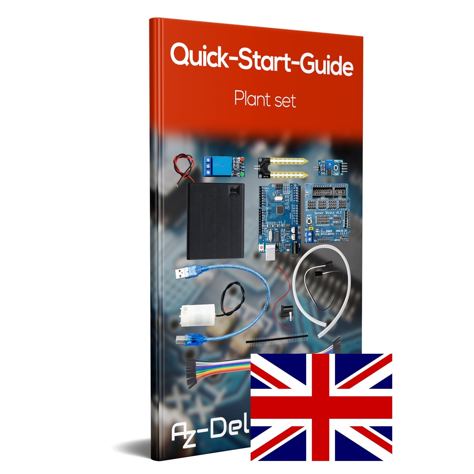 Pflanzen-Bewässerung-Set mit Bodenfeuchteerkennung Sensor - Automatisches Bewässerungsmodul DIY-Kit automatische Wasserpumpe - AZ-Delivery