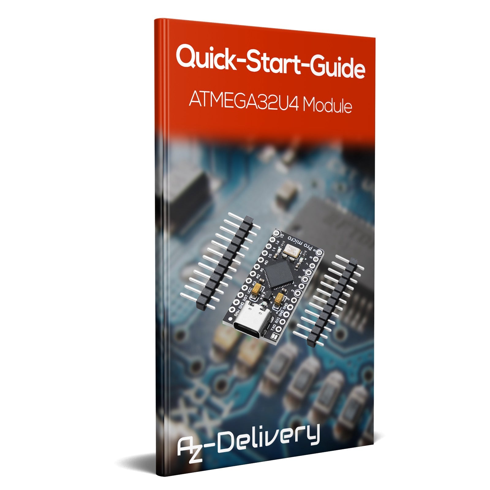 Pro Micro ATMEGA32U4 5V/16MHZ Entwicklungsboard Mikrocontroller Modul mit Bootloader IDE Entwicklungsboard mit 2 Row Pin Header USB C - AZ-Delivery