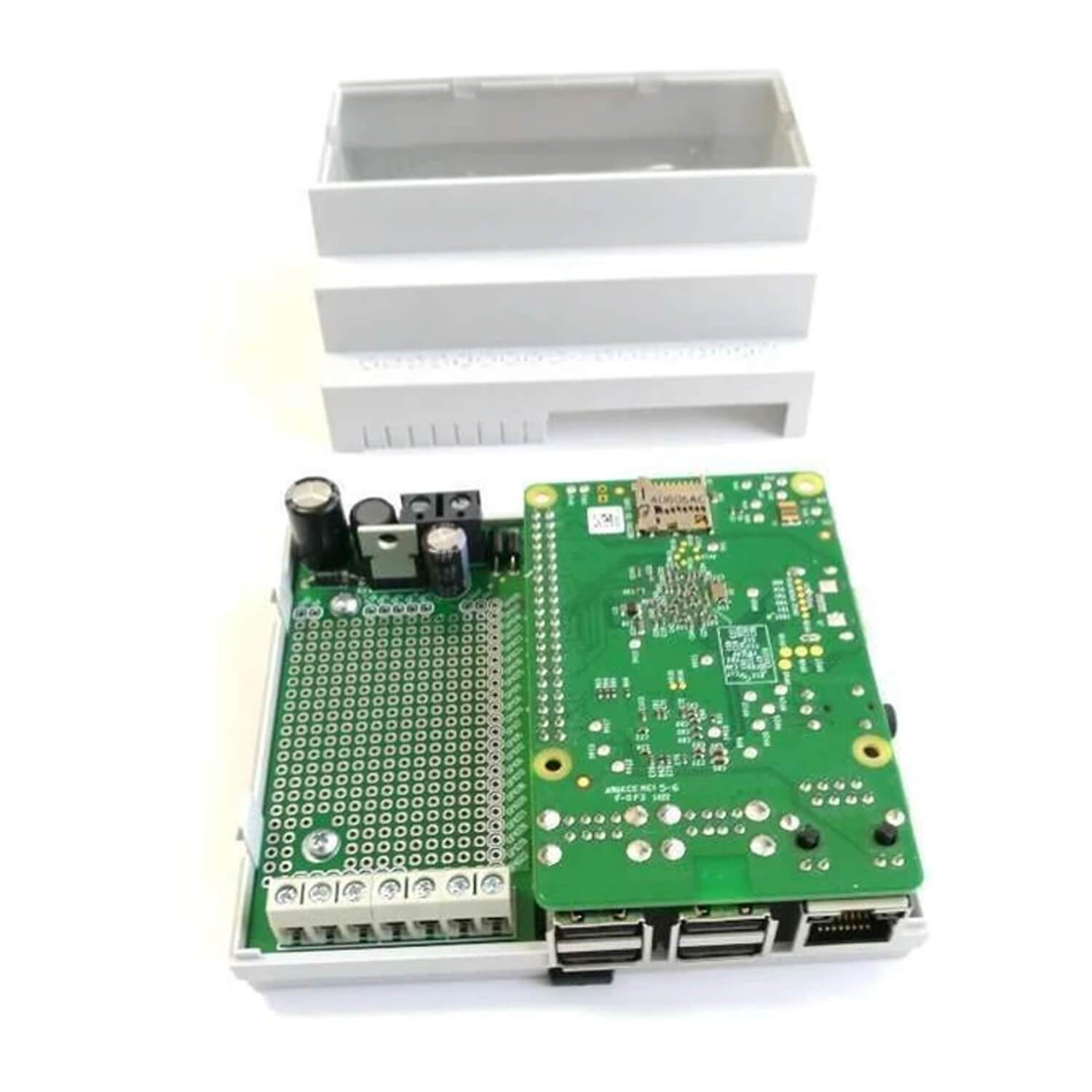 RasPiBox - Hutschienen Montage- und Anschluss Set - AZ-Delivery