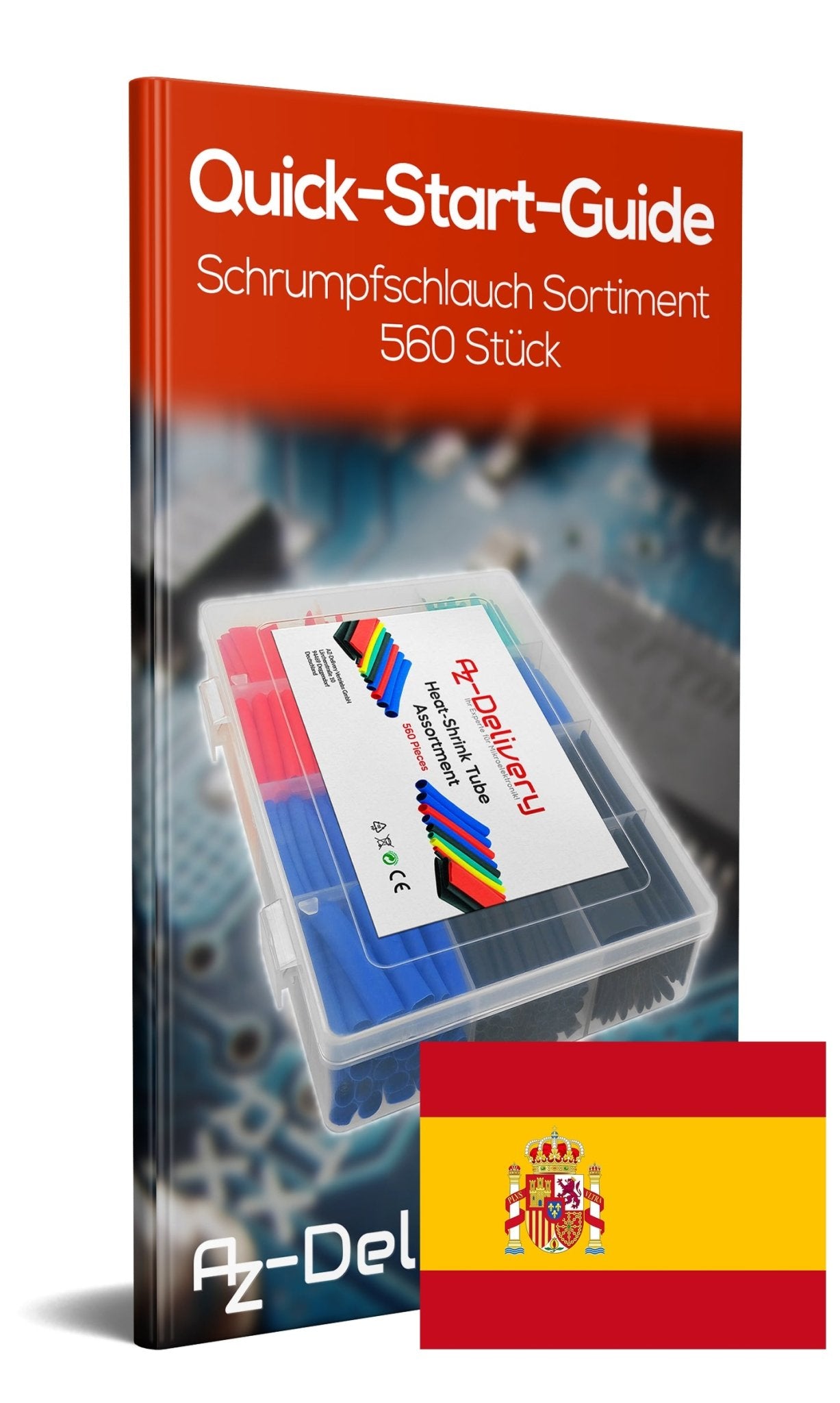 Schrumpfschlauch Sortiment 560 Stück, Verhältnis 2:1, 12 Größen, 5 Farben - AZ-Delivery