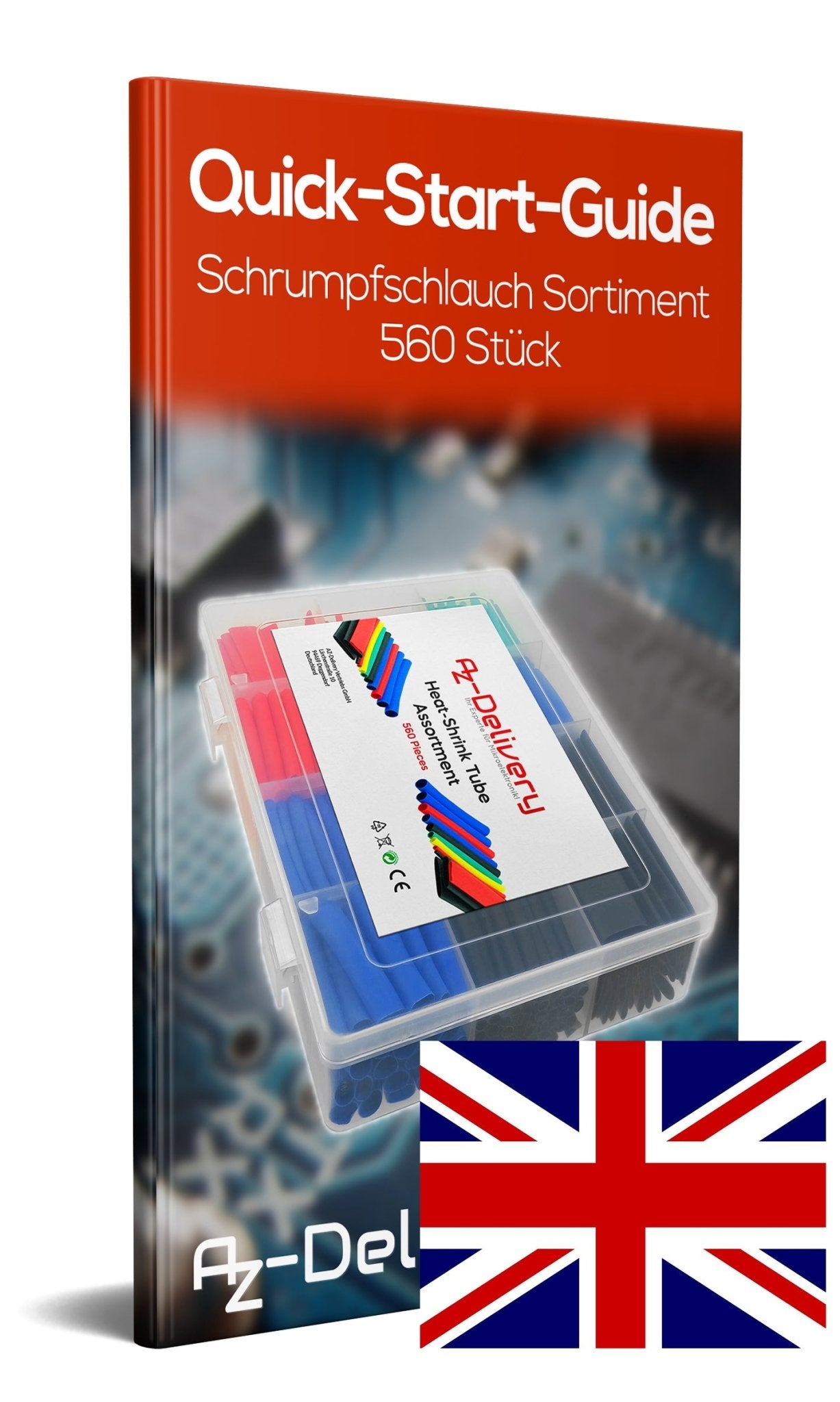 Schrumpfschlauch Sortiment 560 Stück, Verhältnis 2:1, 12 Größen, 5 Farben - AZ-Delivery