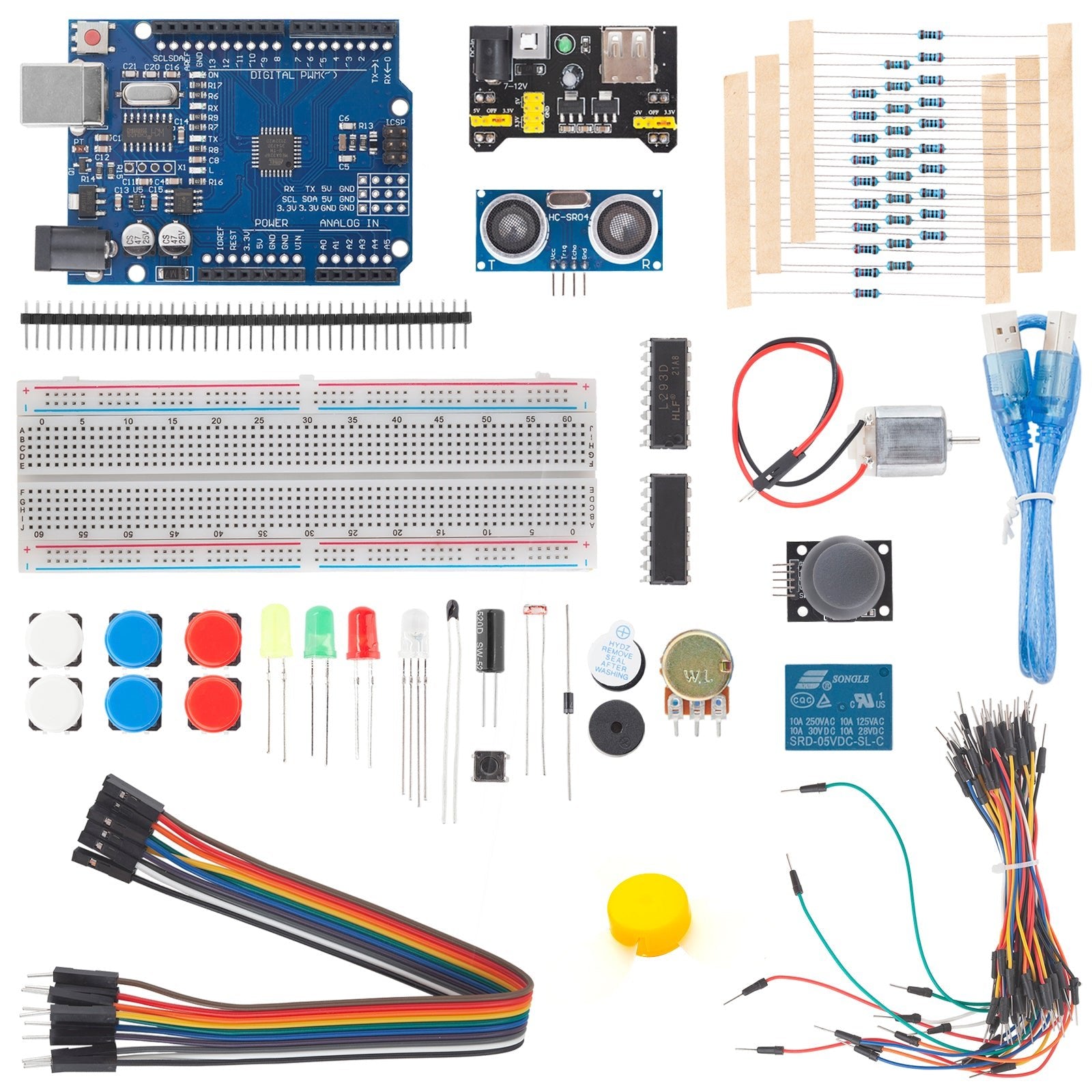 Kit de démarreur avec résistances, module d'alimentation et kit de capteur  DCOTOR Mehrarting avec accessoires électroniques LED compatibles avec