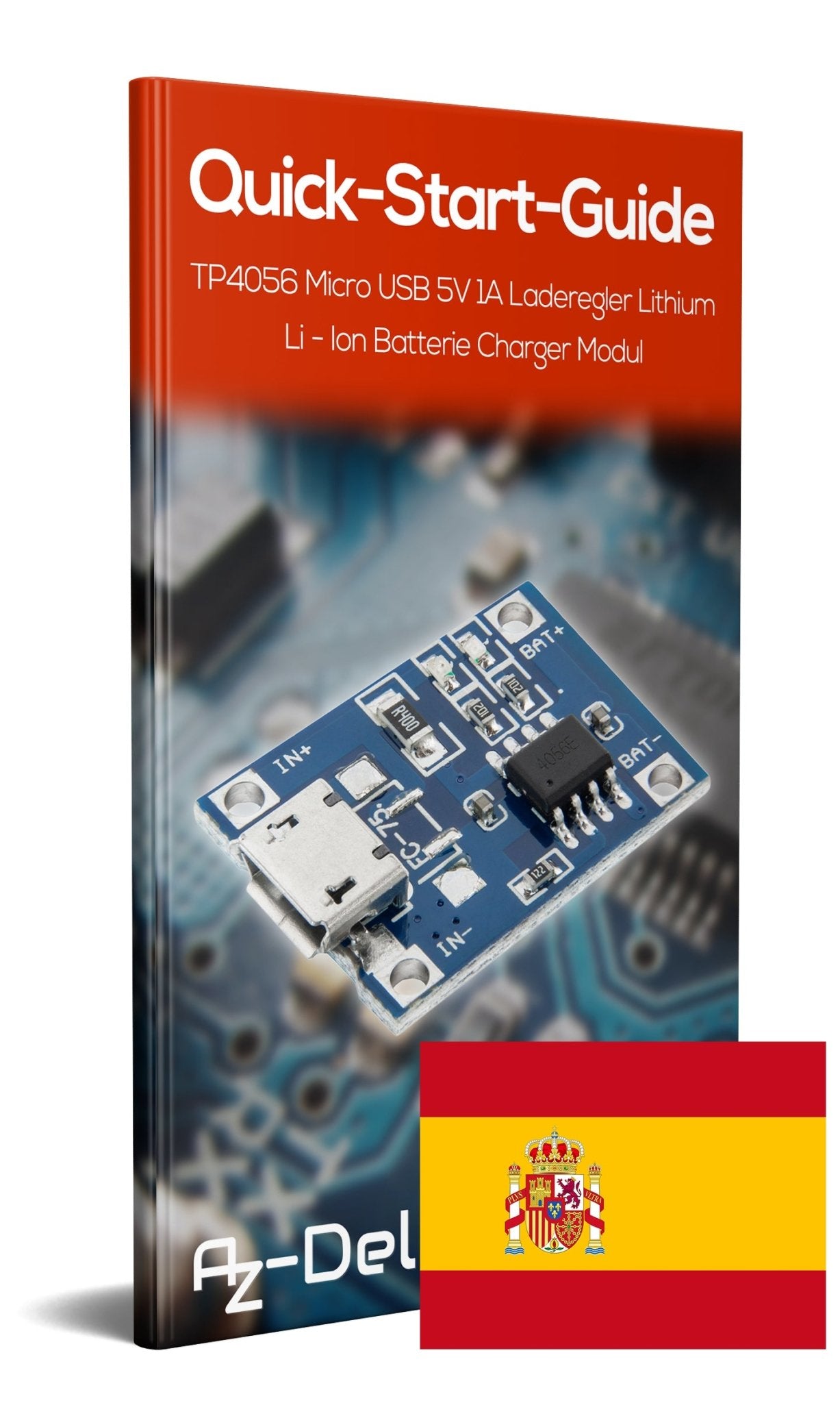 TP4056 Micro USB 5V 1A Laderegler Lithium Li - Ion Batterie Charger Modul - AZ-Delivery