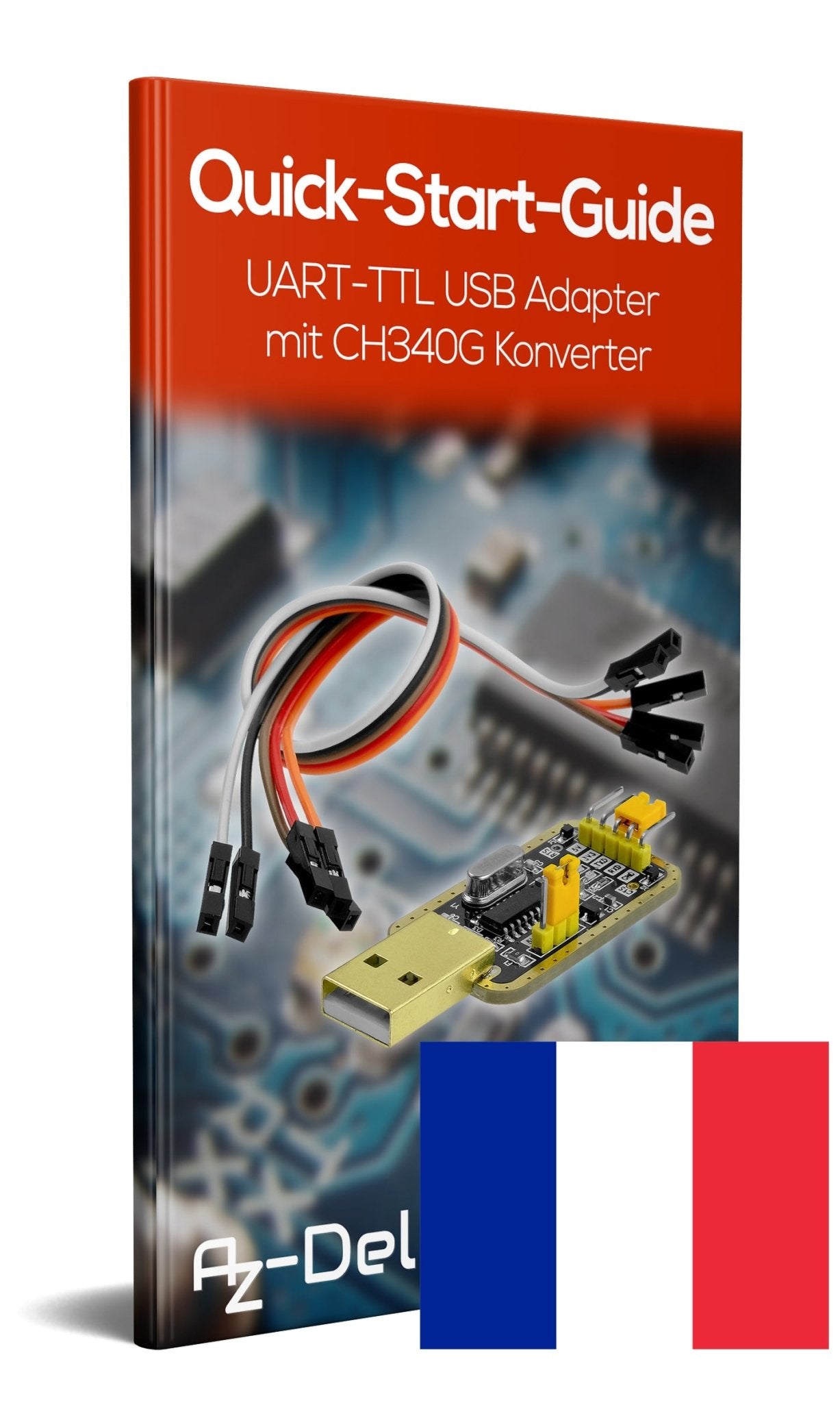 UART-TTL USB Adapter mit CH340G Konverter für 3.3V und 5V mit Jumperkabel - AZ-Delivery