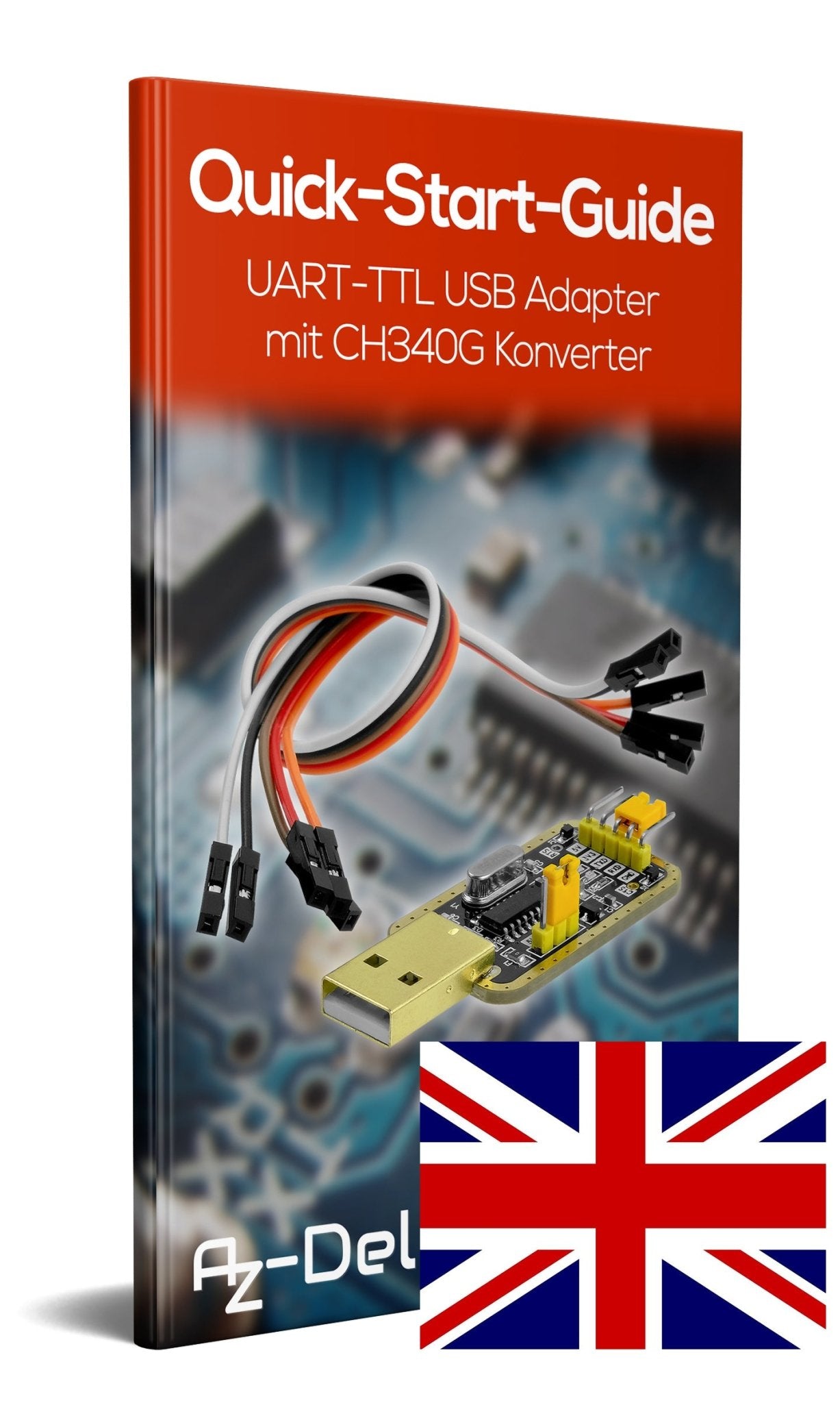 UART-TTL USB Adapter mit CH340G Konverter für 3.3V und 5V mit Jumperkabel - AZ-Delivery