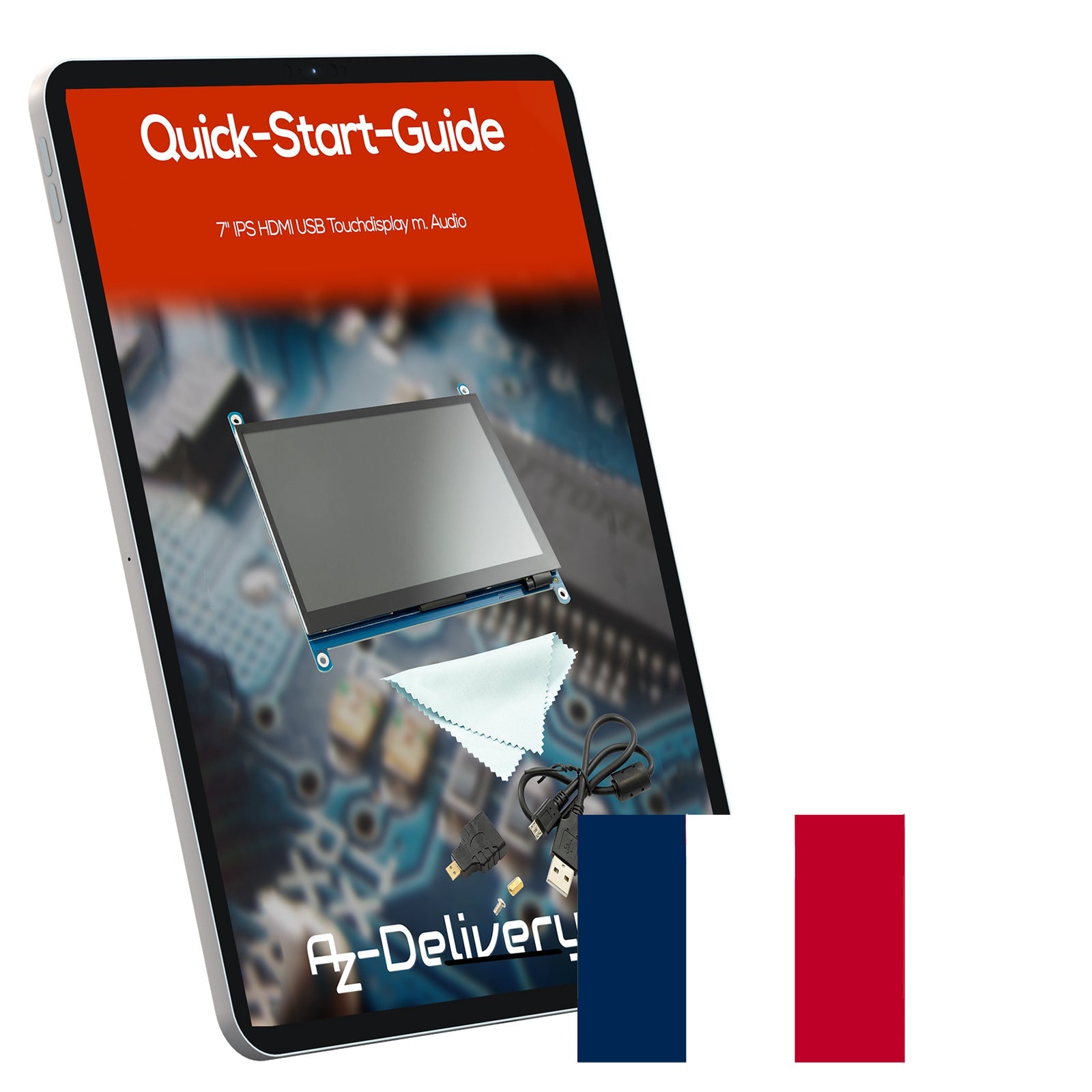 Waveshare 7" IPS HDMI USB Touchdisplay mit Audio - AZ-Delivery