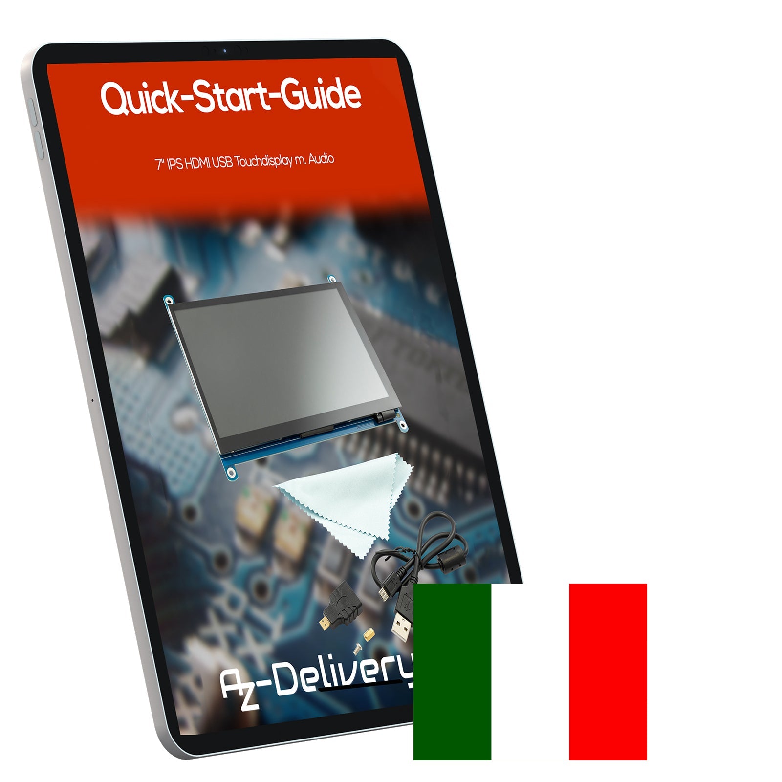 Waveshare 7" IPS HDMI USB Touchdisplay mit Audio - AZ-Delivery