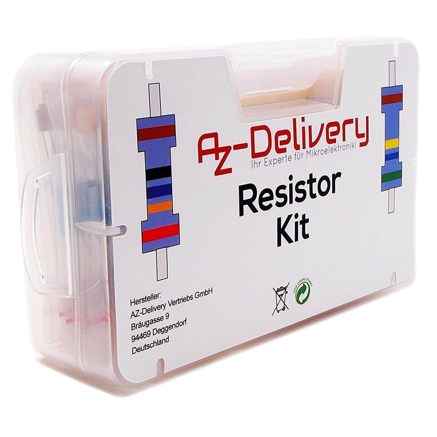 Widerstände Resistor Kit 525 Stück Widerstand Sortiment, 0 Ohm -1M Ohm - AZ-Delivery