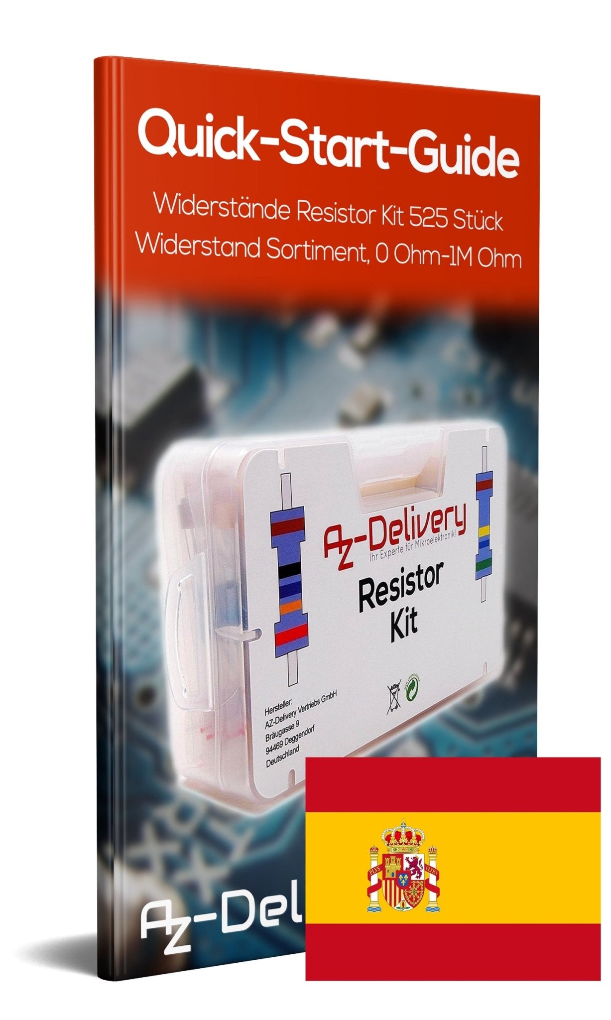 Widerstände Resistor Kit 525 Stück Widerstand Sortiment, 0 Ohm -1M Ohm - AZ-Delivery