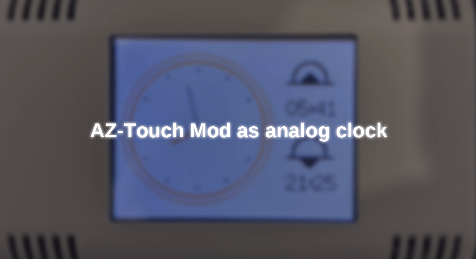 AZ-Touch Mod als analoge Uhr mit Anzeige für Sonnenauf und -untergang - AZ-Delivery