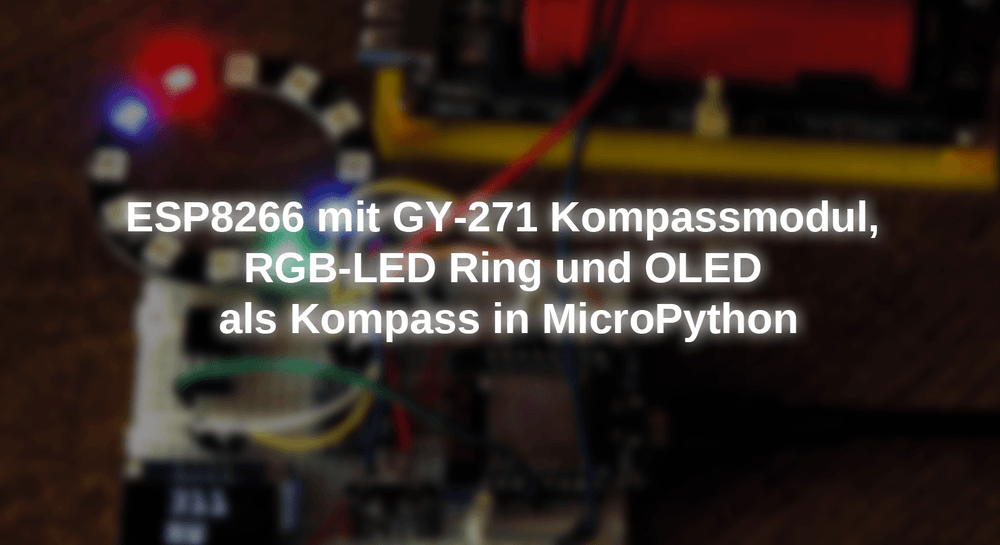 ESP8266 with GY-271 compass module, RGB LED ring and OLED as compass i