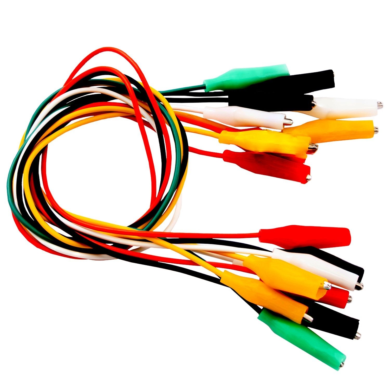 Set of 30 crocodile clips: Electrical clamps for Arduino kit, breadboa