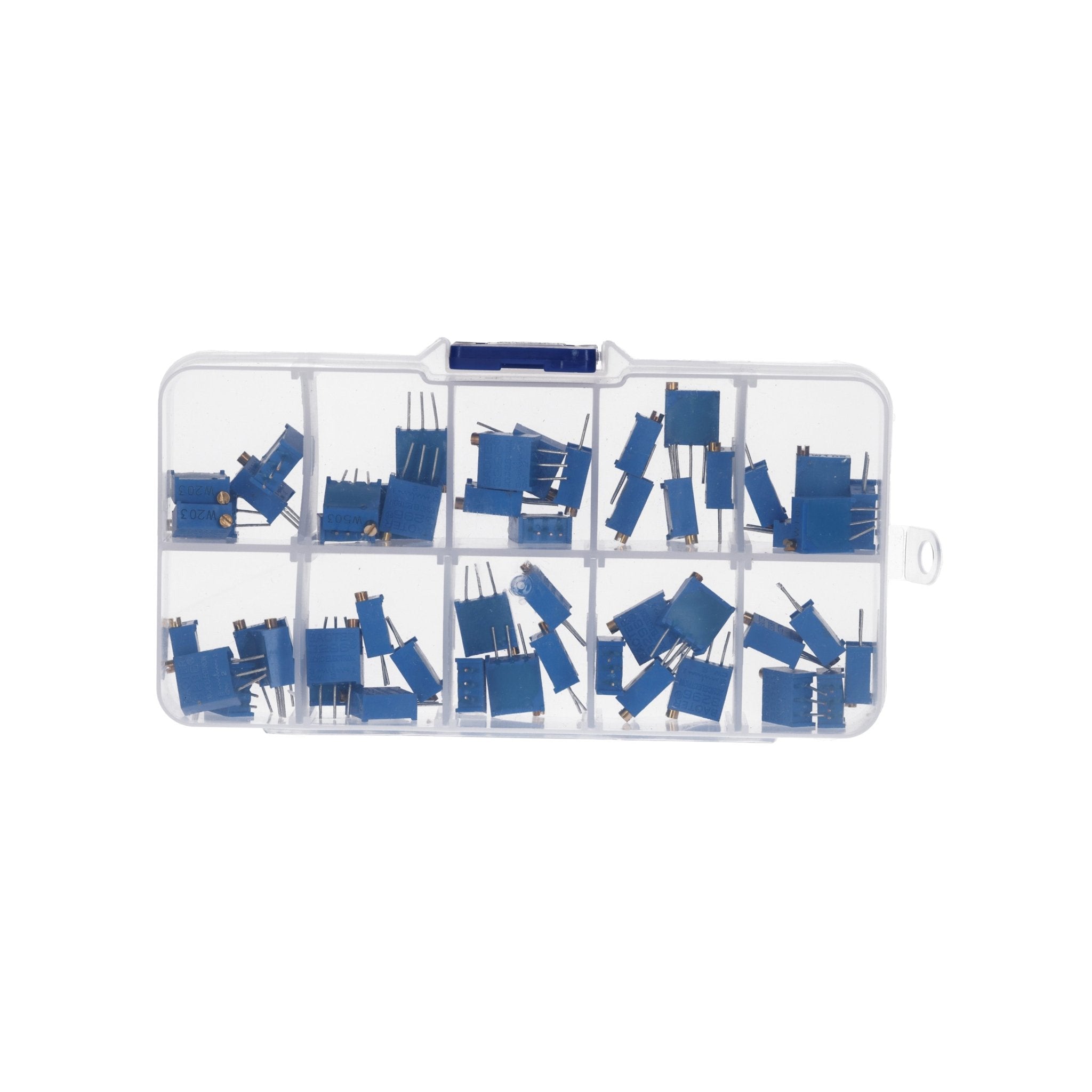 3296W Trimmer Potentiometer Set – 10 Werte, 60 Stück (500Ω bis 1MΩ) – Hochpräzise Lineare Potentiometer für Elektronikprojekte – Enthält 1K, 10K, 100K Ohm und mehr - AZ - Delivery