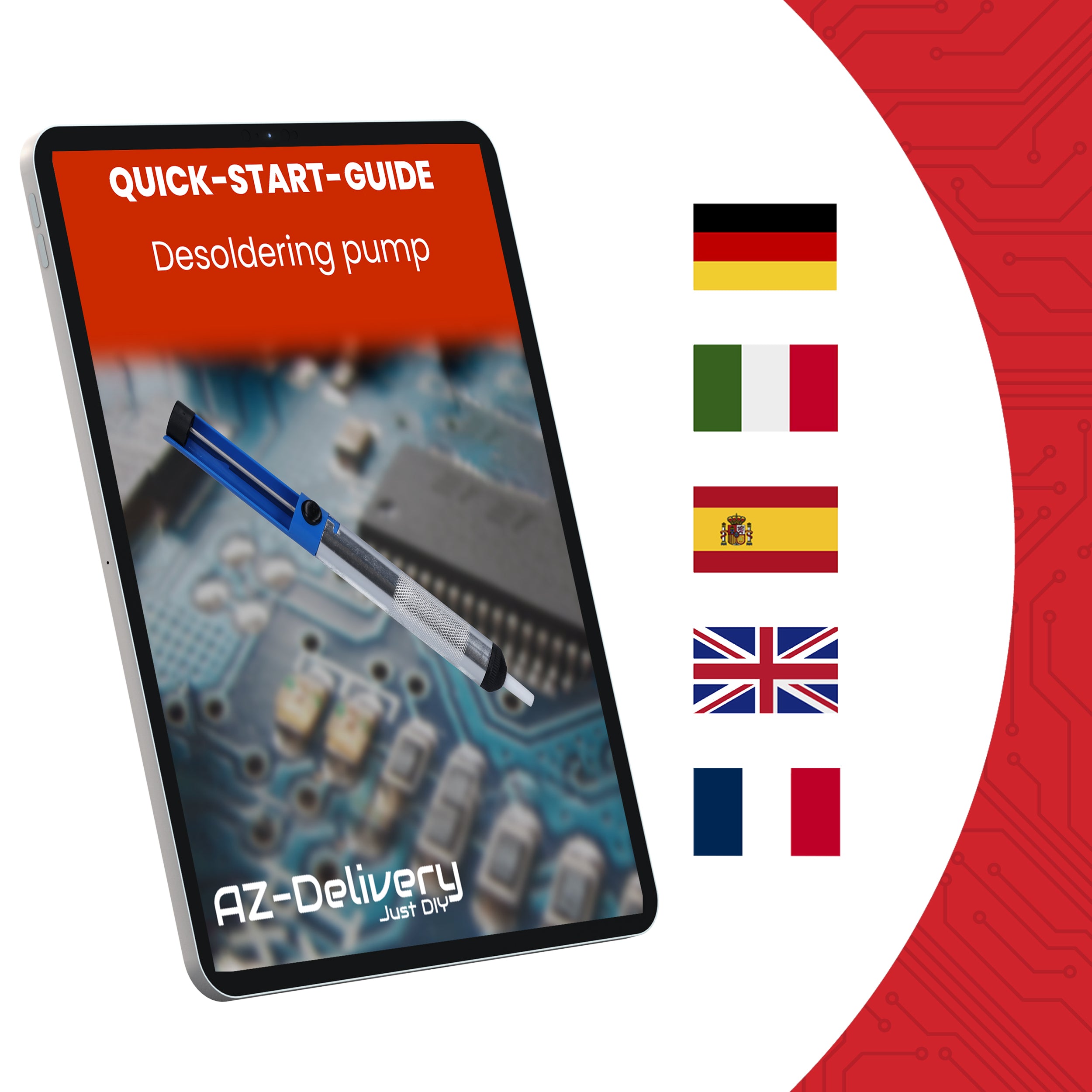 Entlötpumpe Lötpumpe Lötsauger Desoldering Pump – Lötzinn Entferner für Elektronik & Platinen – Manuelle Vakuum Entlötwerkzeug mit Hitzebeständiger Düse – Lötzubehör für Reparaturen & DIY