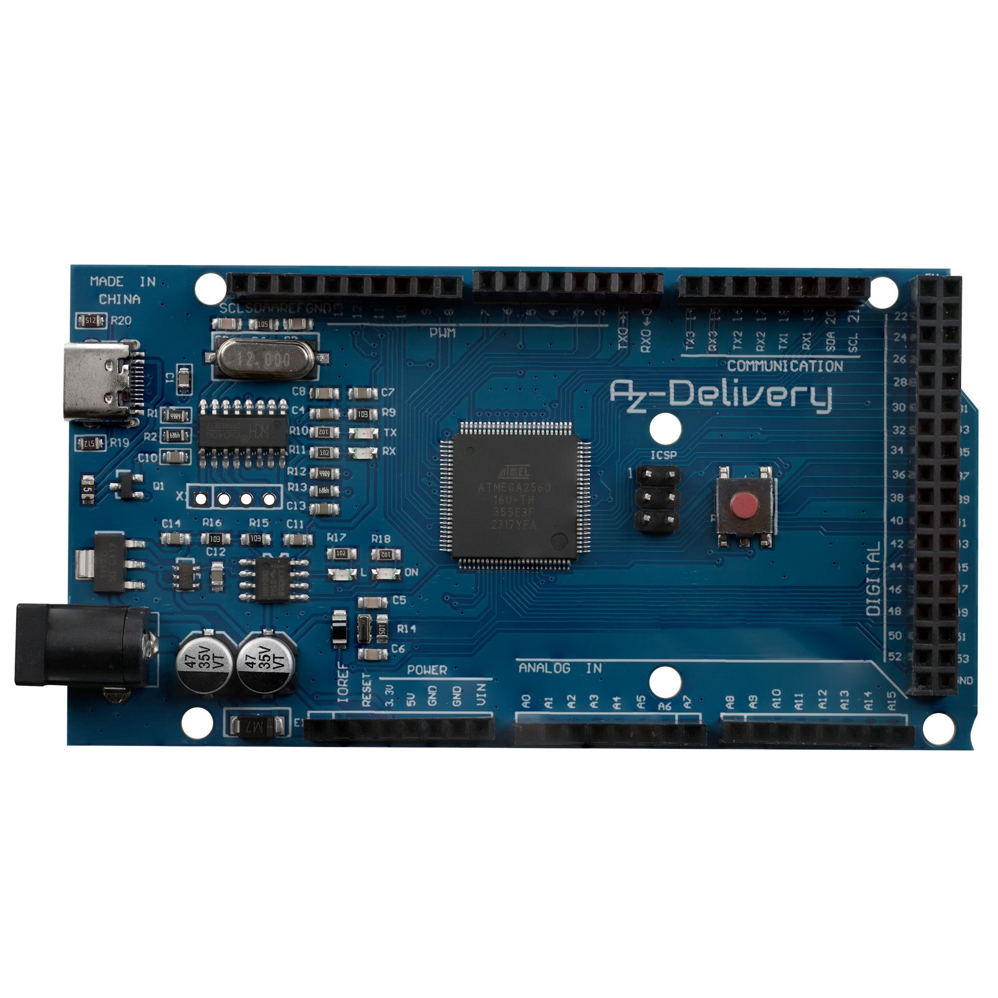 AZ-MEGA2560-Board Mikrokontroller mit USB-C Anschluss Entwicklungsboar