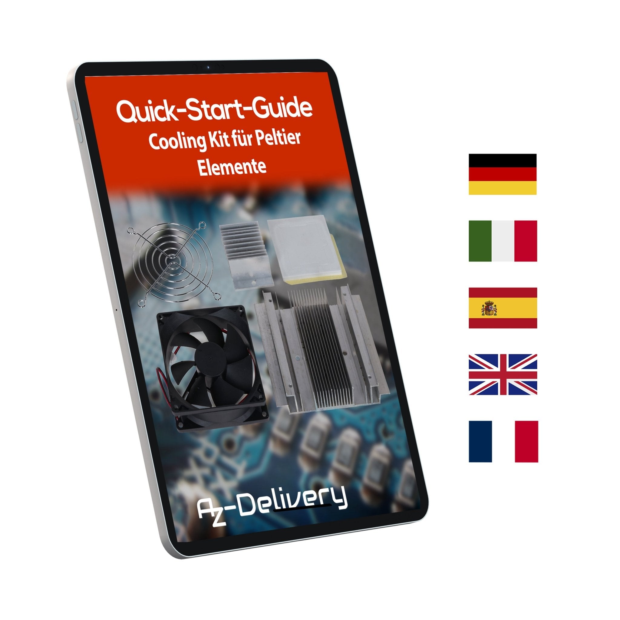 Cooling Kit für Peltier - Elemente – Kühlkörper & Lüfter - Set für thermoelektrische Kühlung – Aluminium - Heatsinks, 12V Lüfter, Zubehör für DIY - Projekte - AZ - Delivery