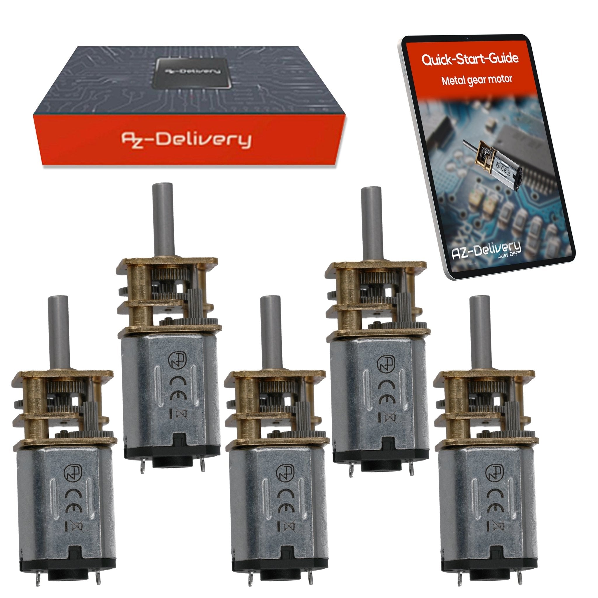 GA12 - N20 DC Getriebemotor 3 - 12V Mini - Metallmotor (80RPM) Präzise Steuerung für Modellbau, Robotik & DIY - Projekte | Langlebiges Metallgetriebe - AZ - Delivery