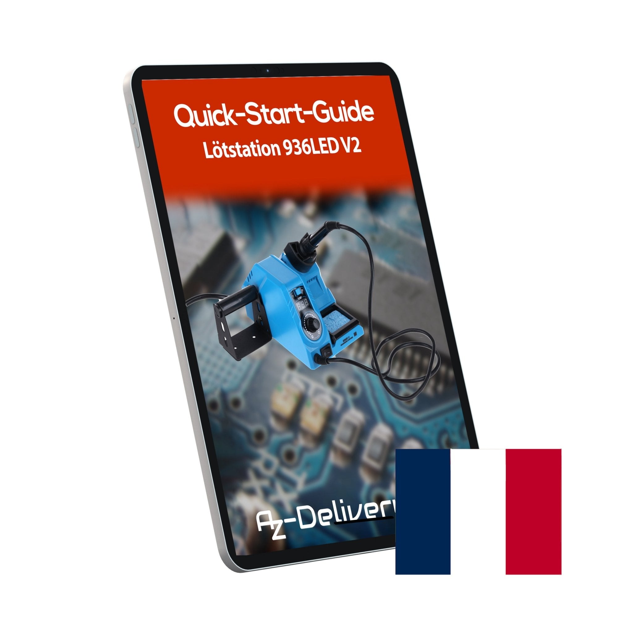 Lötstation 926LED V3 Lötkolben - Kit, 130W, einstellbar 200°C bis 480°C, inklusive steckbarem Lötkolbengriff, Lötständer, Lötspitzenreiniger & hitzebeständigem Reinigungsschwamm - AZ - Delivery