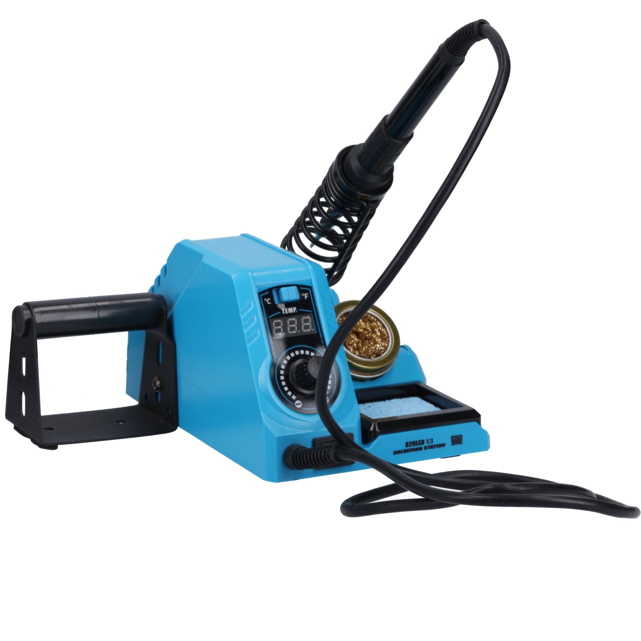 Lötstation 926LED V3 Lötkolben - Kit, 130W, einstellbar 200°C bis 480°C, inklusive steckbarem Lötkolbengriff, Lötständer, Lötspitzenreiniger & hitzebeständigem Reinigungsschwamm - AZ - Delivery
