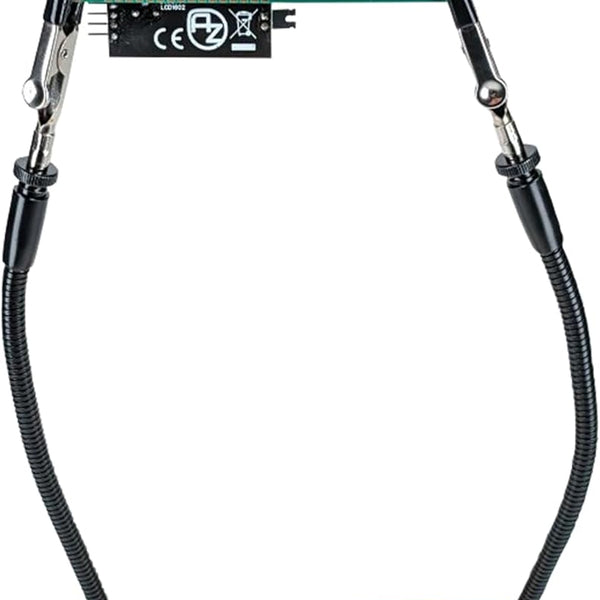 Produktbild von AZ-Delivery Magnetische Dritte Hand Lötstation – Mit 2 Flexiblen Armen, Krokodilklemmen & Platinenhalter (Basis 475 G)