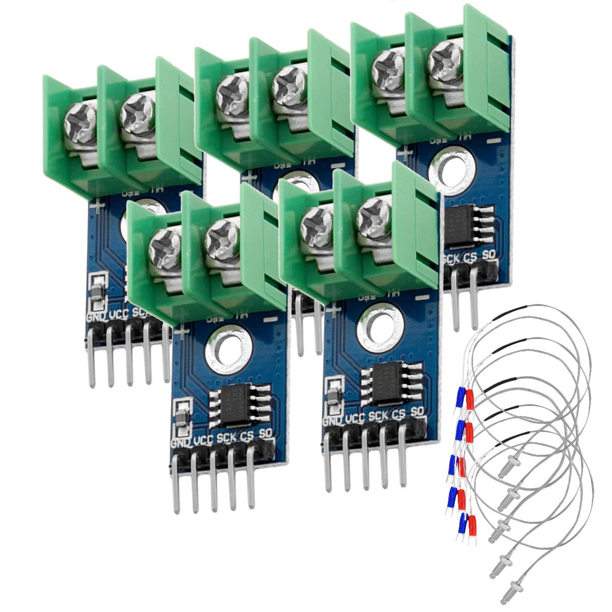 Module Max6675 Set MAX6675 Thermocouple Module 4 Sets S With K-Type Sensors - Arduino ...