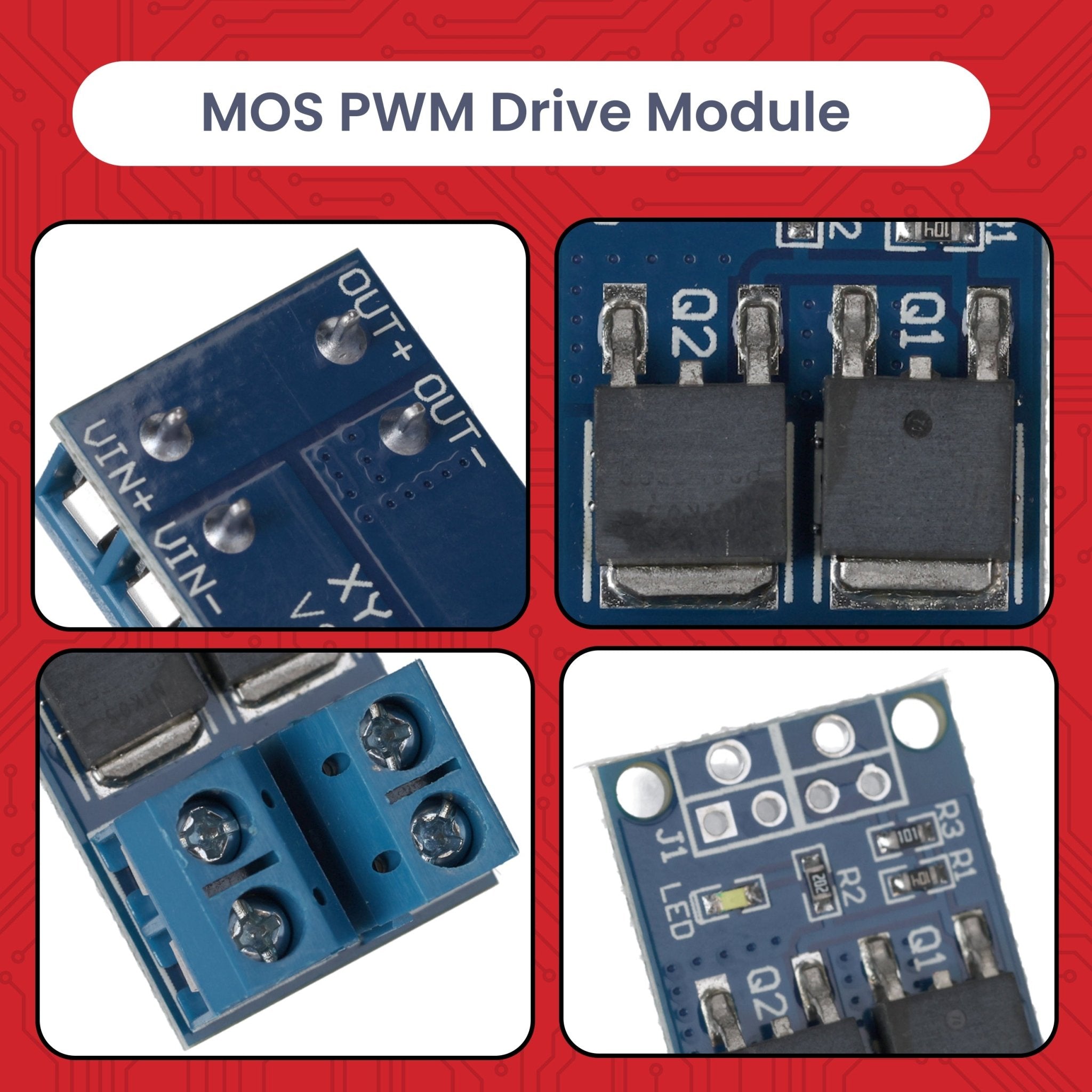MOSFET PWM Regler Modul DC 5V - 36V 15A, kompatibel mit Arduino - kompatibel mit Raspberry Pi, für Mikrocontroller, LED 12V, Solenoid, Motorsteuerung, Servo Motor, Schrittmotor, Netzteil, PWM Controller, Transistor - AZ - Delivery