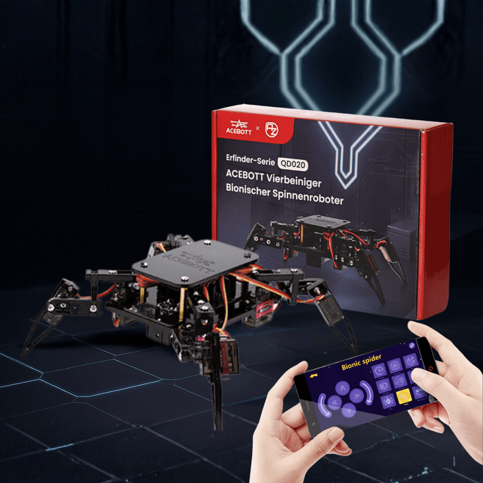 Quadruped Bionic Spider Robot Kit with ESP8266 controller board | Supp