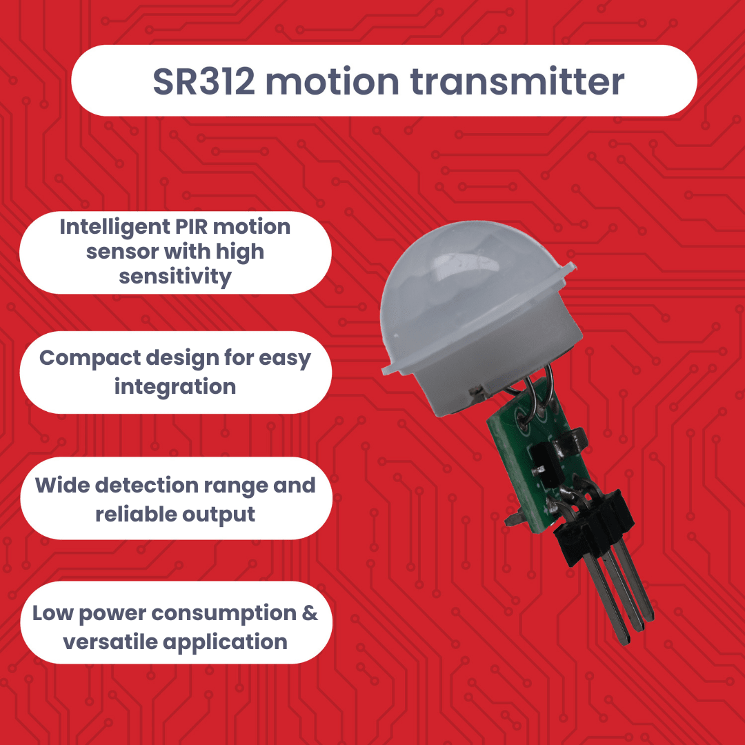 SR312 Mini PIR Bewegungssensor 12V – Infrarot IR Sensor Modul für Arduino, 2,7–12V, 100° Erfassung, 5m Reichweite, kompakter Bewegungsmelder, HC - SR501 Alternative - AZ - Delivery