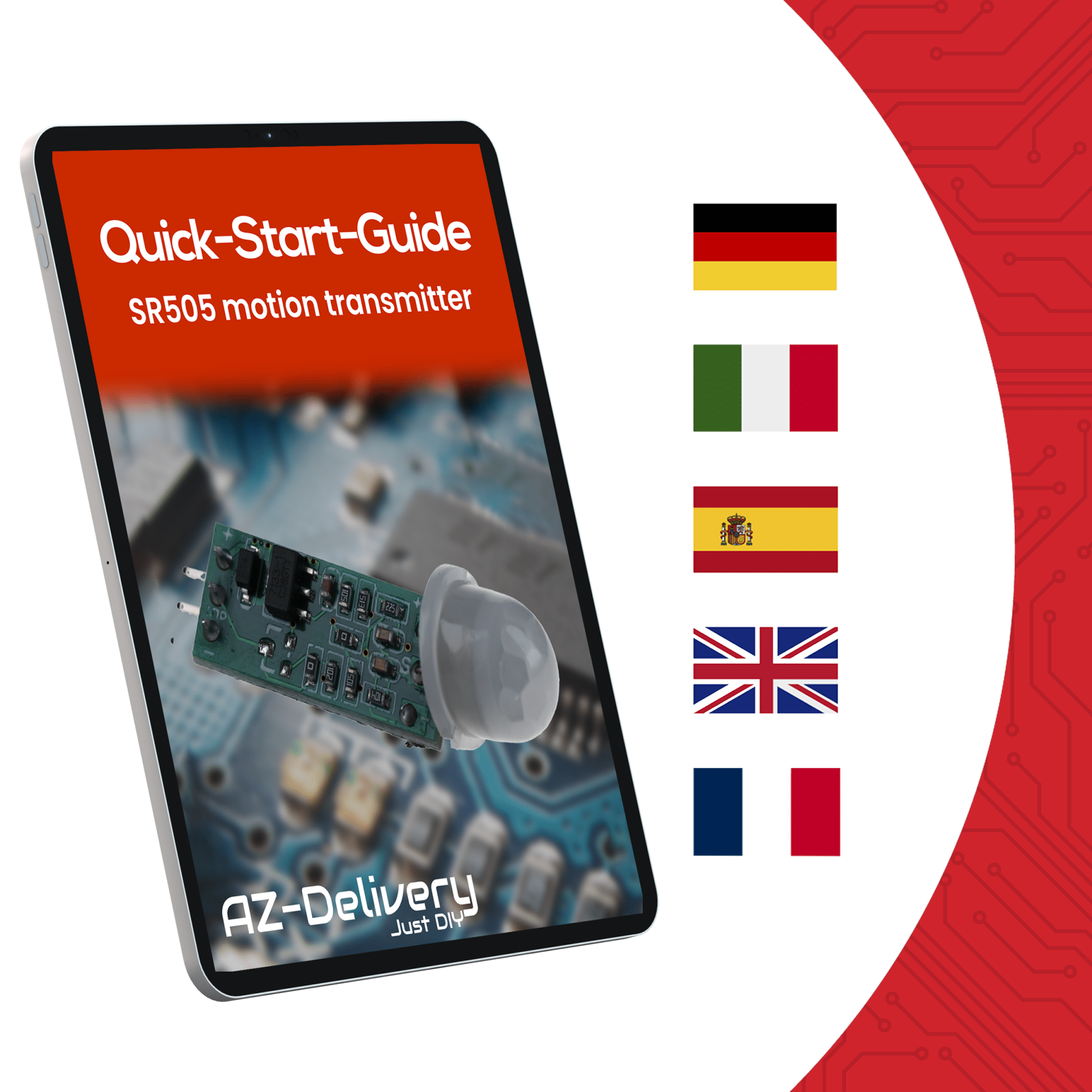 SR505 Mini PIR Bewegungssensor 4,5–20V – Infrarot IR Sensor Modul für Arduino, 100° Erfassung, 4m Reichweite, kompakter Bewegungsmelder, HC - SR501 Alternative - AZ - Delivery